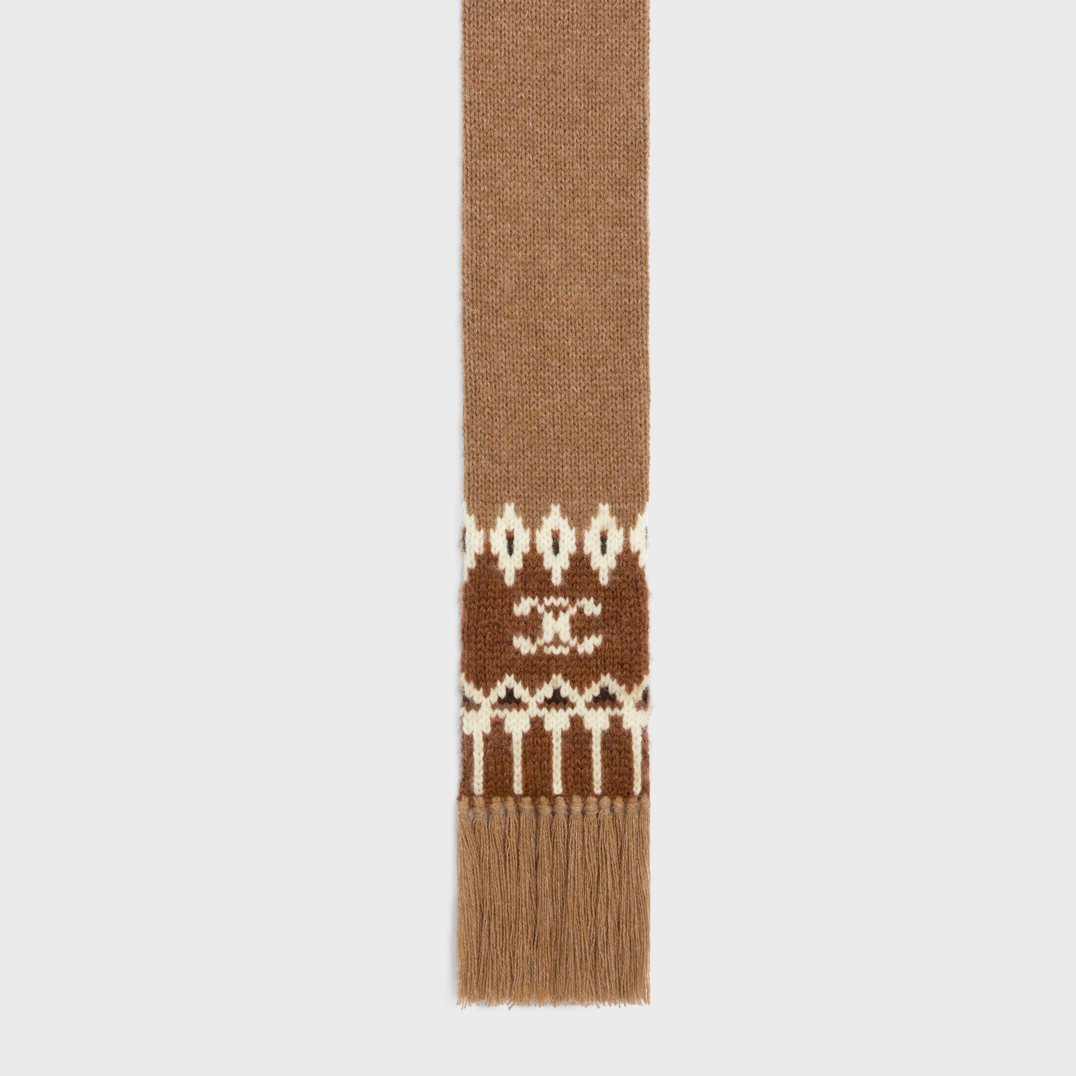 Celine scarf in triomphe fair isle wool Size ONE SIZE - 1 Thumbnail