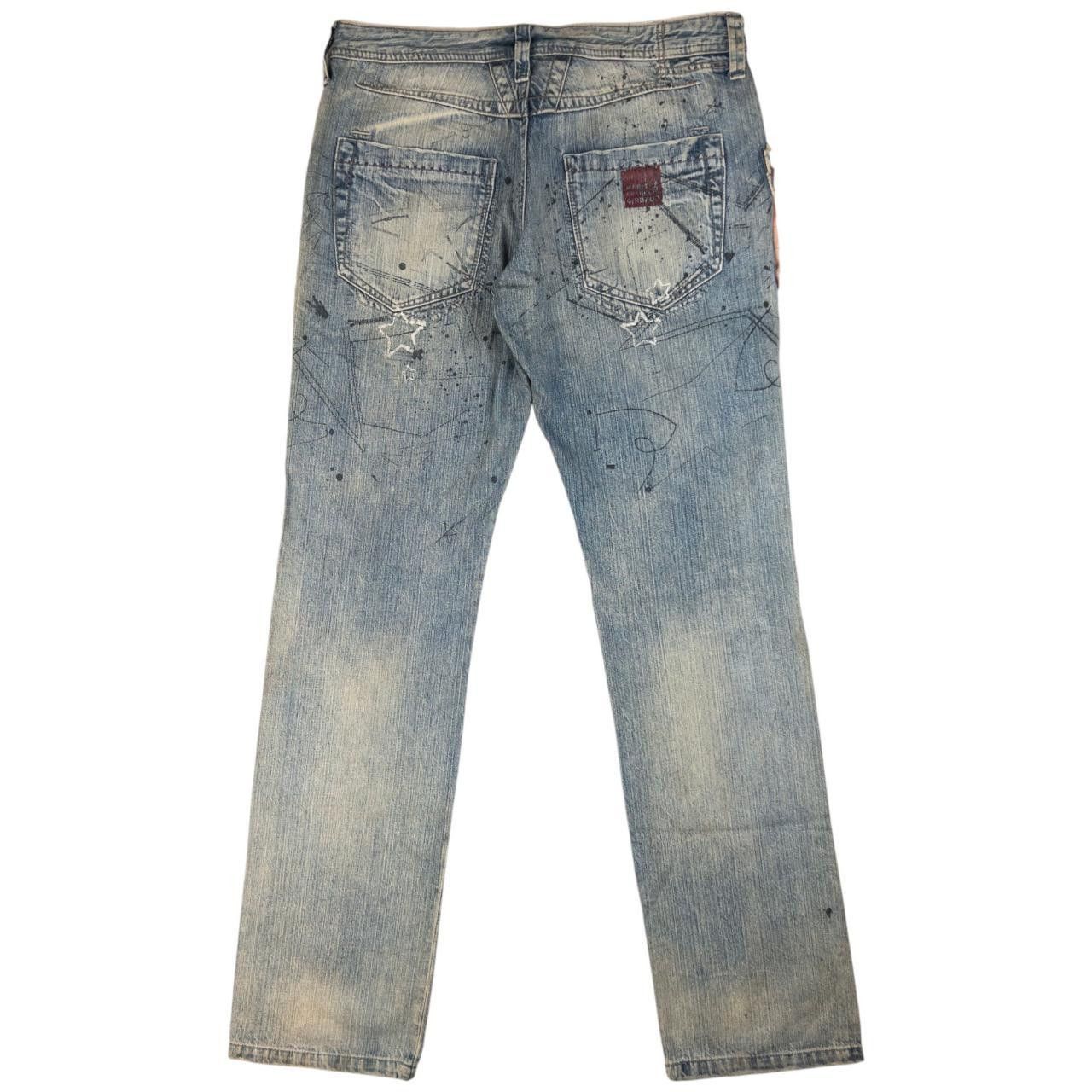 Marithe + Francois Girbaud Marithe + Francois Girbaud Splatter Denim Jeans Size W33 Size US 33 - 3 Thumbnail