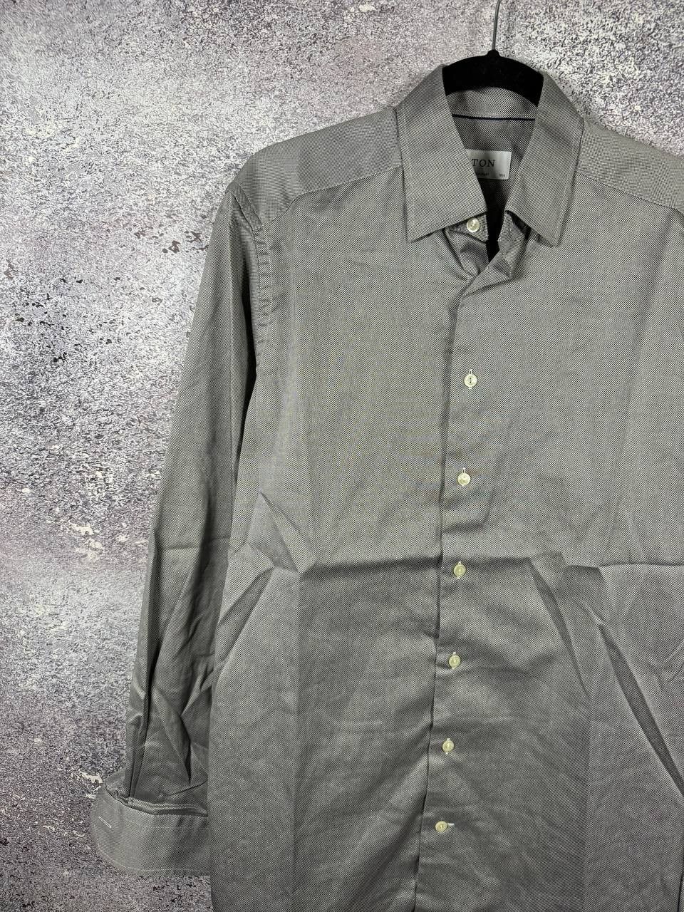 Eton EtON York Slim Formal Shirt Men's Large Bitton Up Cutaway Size US L / EU 52-54 / 3 - 5 Thumbnail