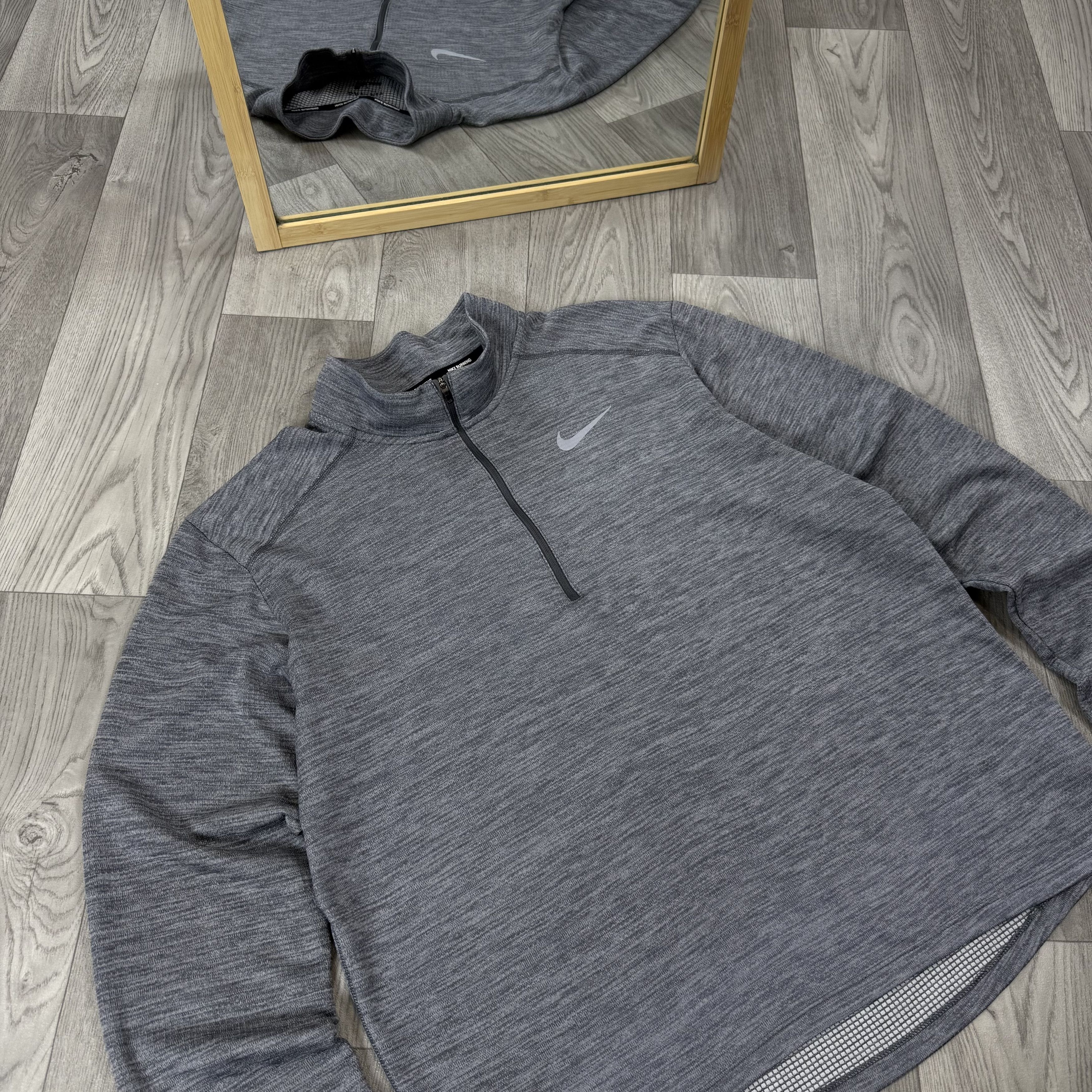 Nike Nike Running Grey Long Sleeve Rashguard 1/4 Sweater Size US XL / EU 56 / 4 - 4 Thumbnail