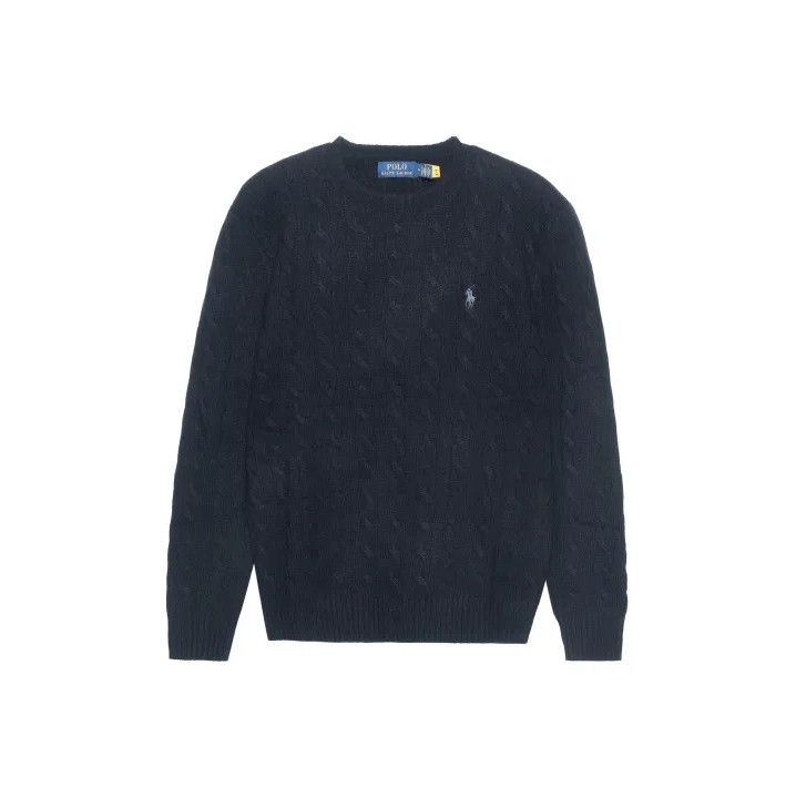 Polo Ralph Lauren Polo Ralph Lauren Solid Logo Cable Knit Wool Sweater Size US S / EU 44-46 / 1 - 1 Thumbnail
