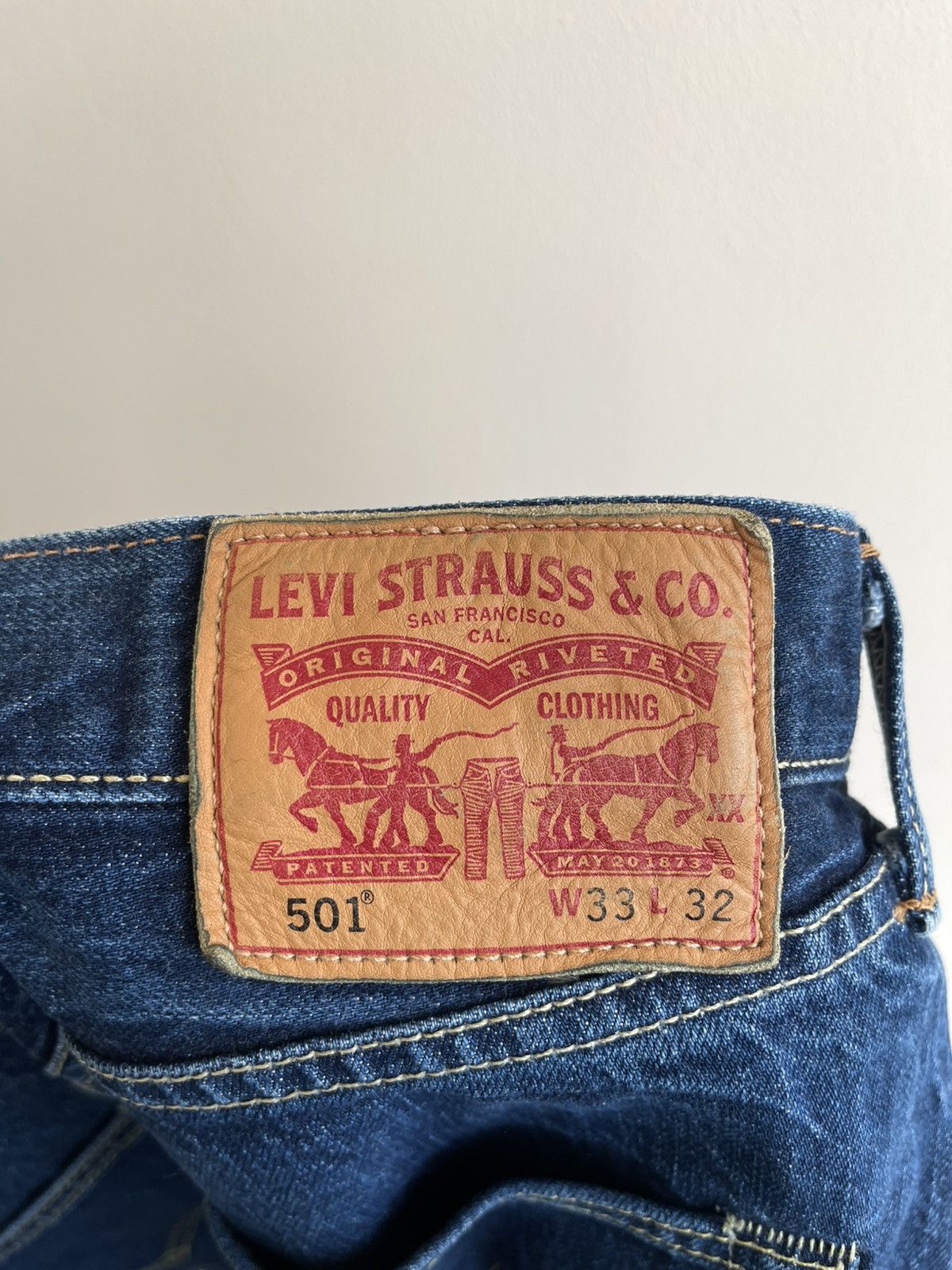 Levi's 501 Selvedge Denim Straight Leg Regular Fit 5 Pocket Jeans Size US 32 / EU 48 - 9 Thumbnail