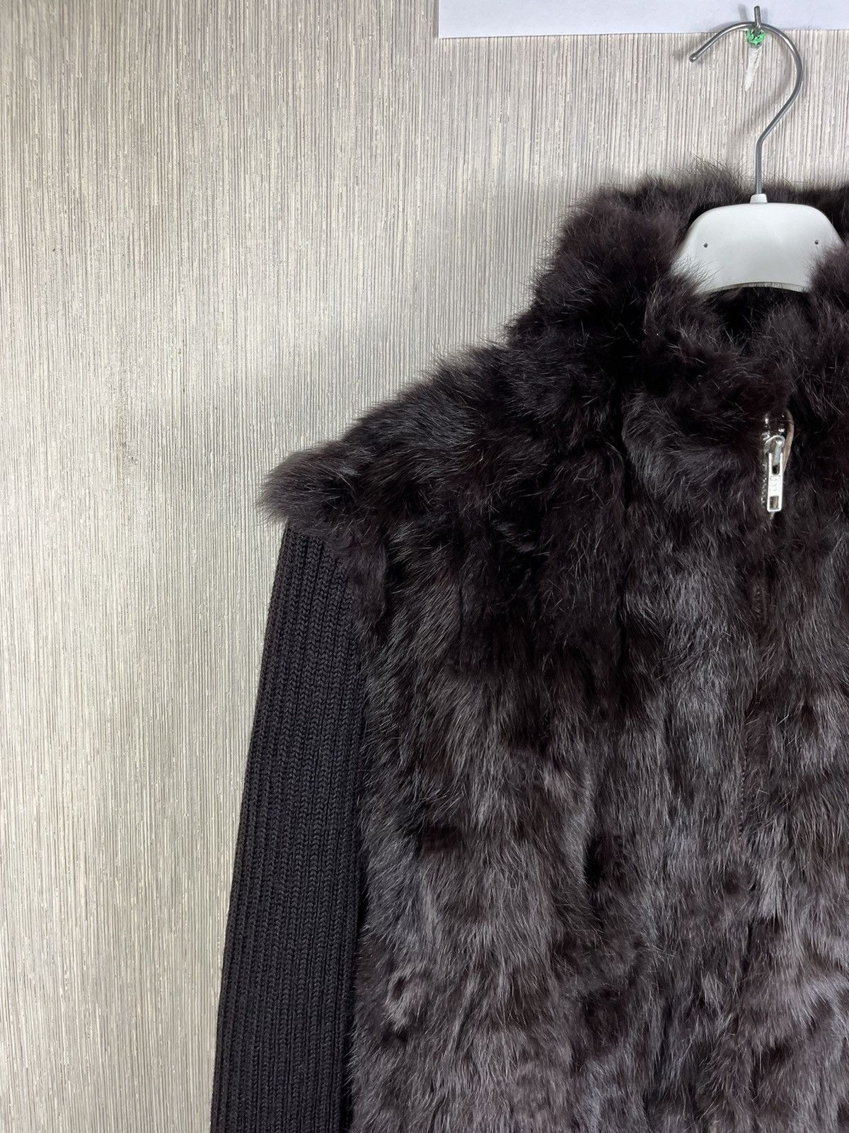 If Six Was Nine × Japanese Brand × Vintage Vintage real fur sweater cardigan zip knit hoodie sweatshirt Size L / US 10 / IT 46 - 5 Thumbnail
