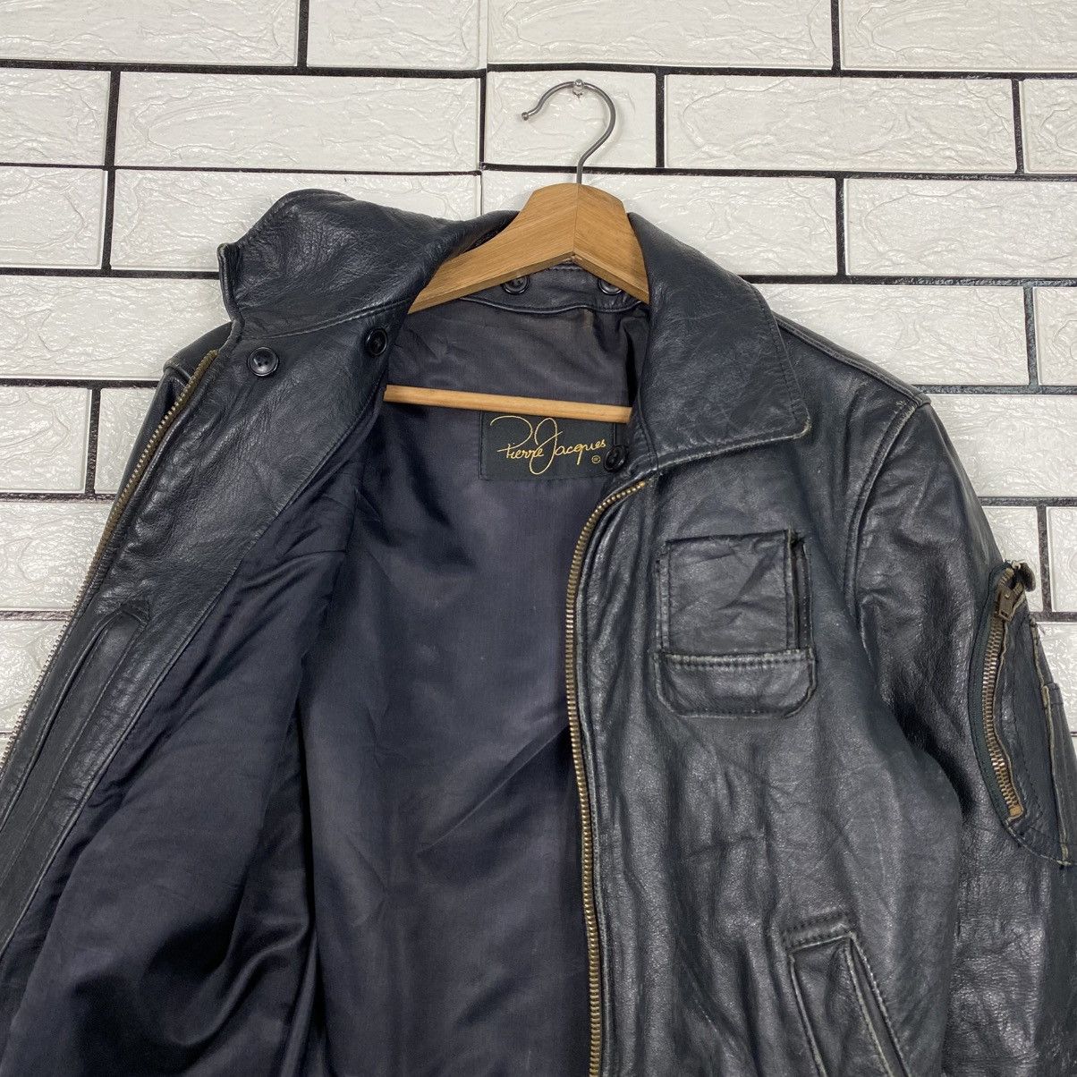 Japanese Brand Rare Vintage Pierre Jacques Genuine Leather Jacket Size US S / EU 44-46 / 1 - 13 Thumbnail