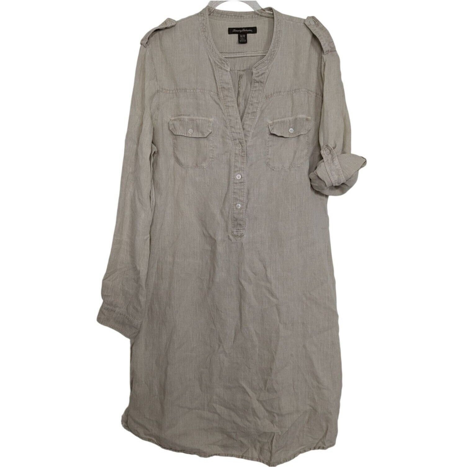 Tommy Bahama Tommy Bahama Linen Shirt Dress Womens Size Medium Beige Size M / US 6-8 / IT 42-44 - 4 Thumbnail
