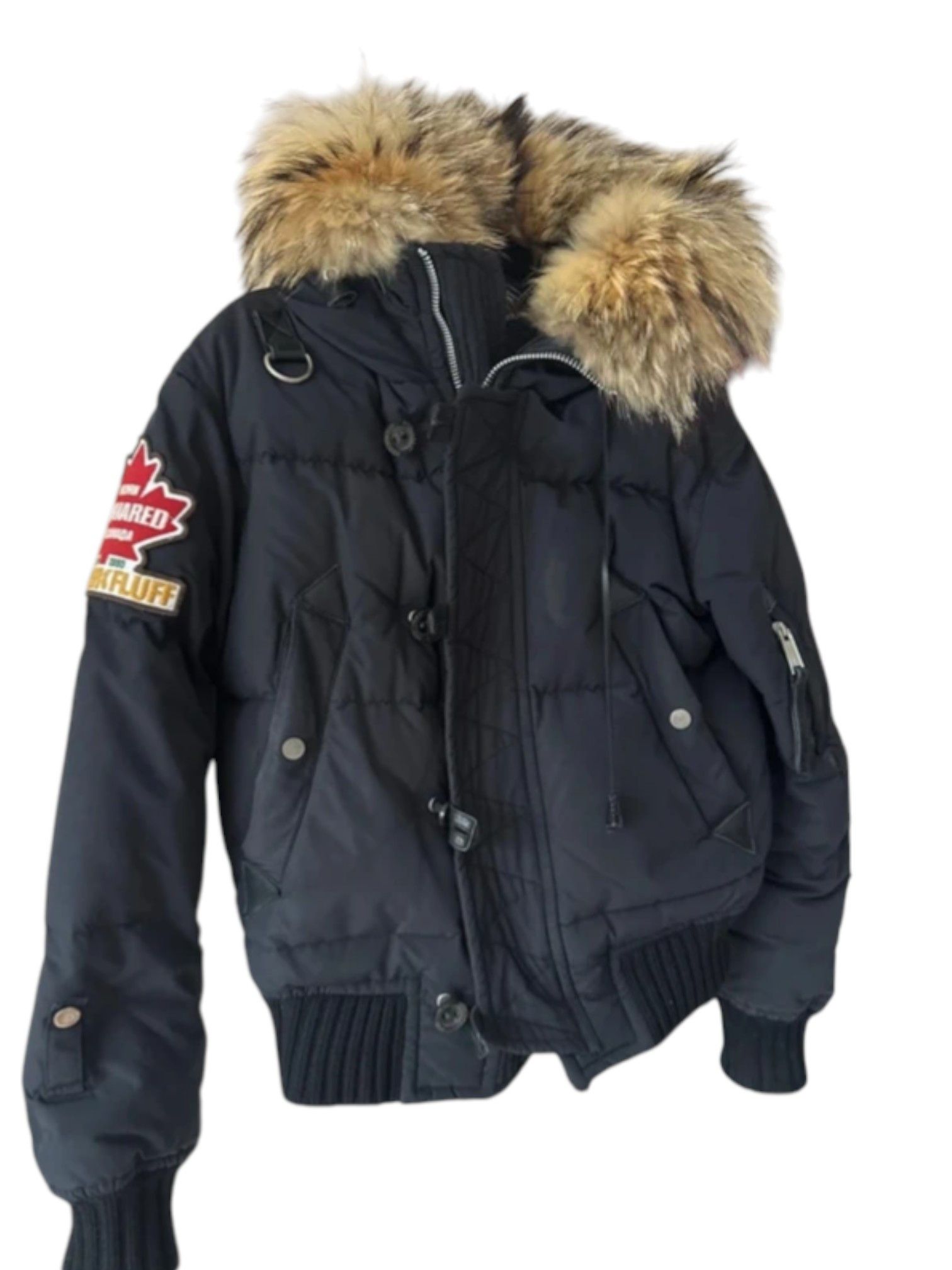 Dsquared2 DSQUARED² “Mother Fluff” Padded Bomber with Fur Trim Size M / US 6-8 / IT 42-44 - 1 Thumbnail