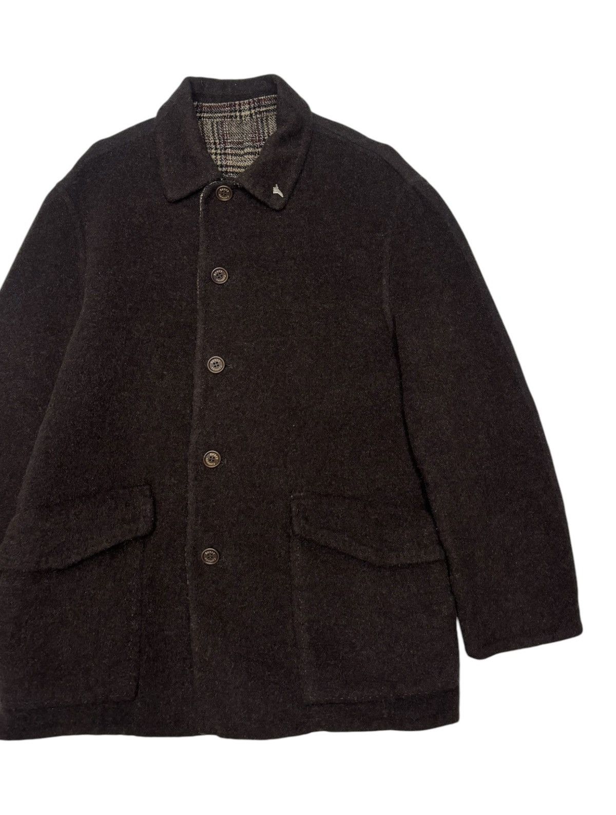 Issey Miyake Henry Cottons 80s Herringbone French Hunting Jacket Size US M / EU 48-50 / 2 - 9 Thumbnail