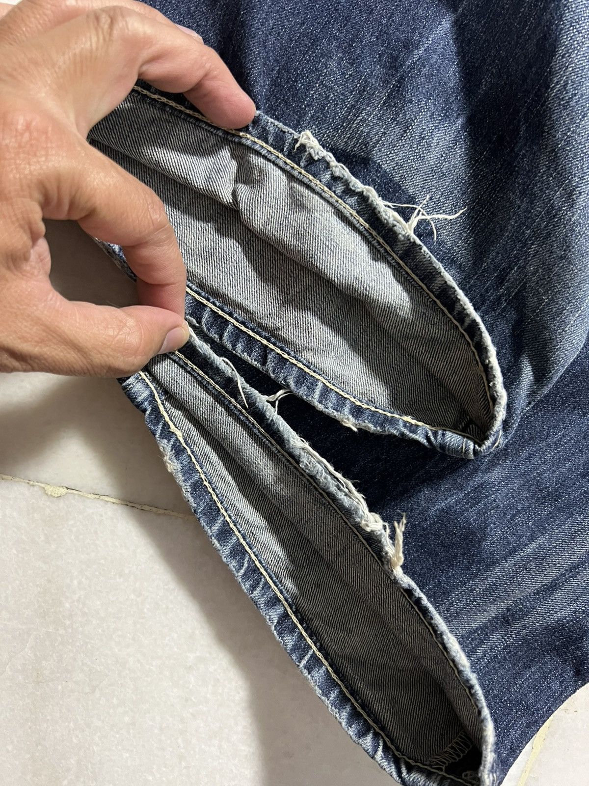 Levi's 💥Baggy💥Vintage Levis 203 Carpenter Washed Distressed Jeans Size US 35 - 18 Thumbnail