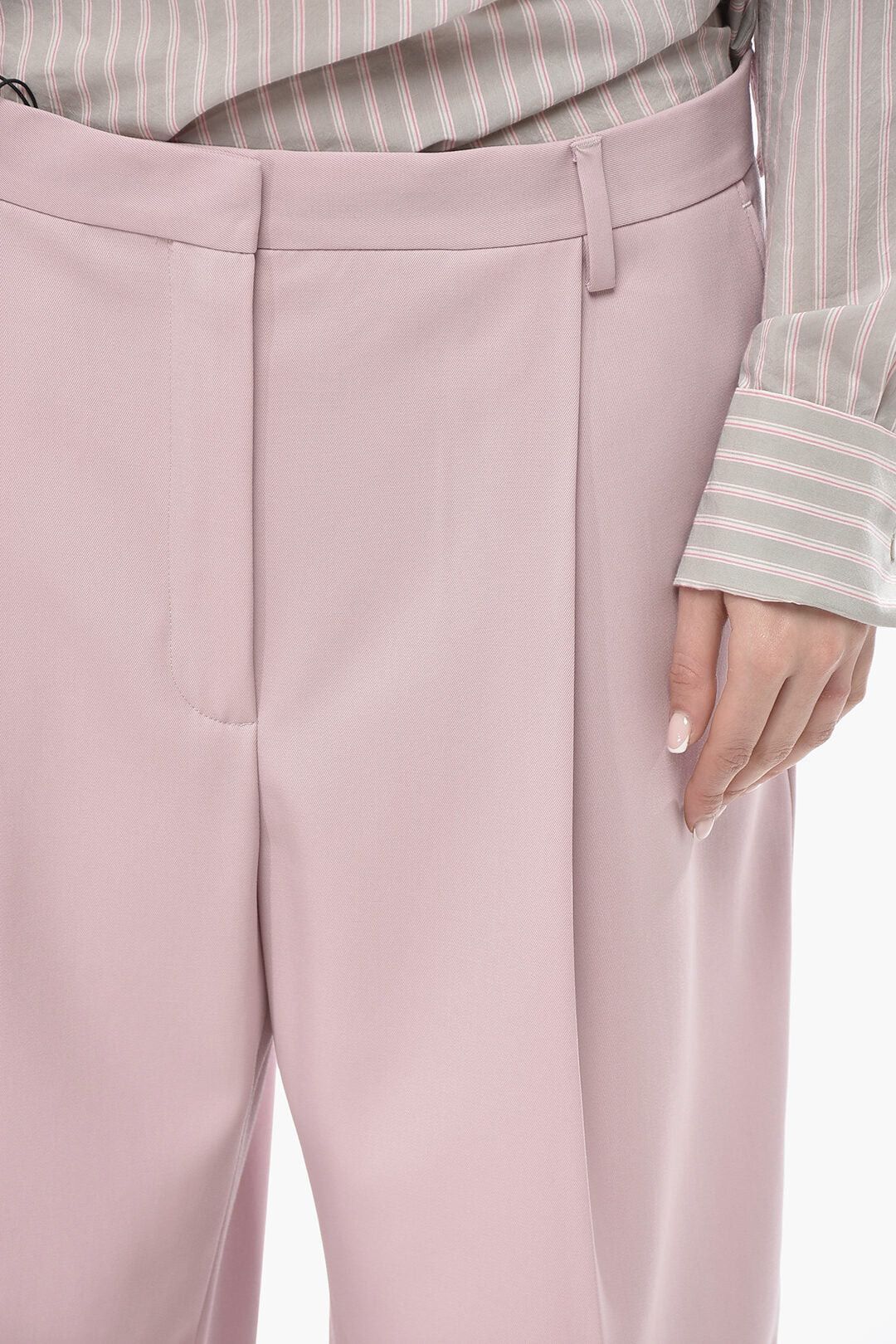 Dries Van Noten og1mm0426 Wool Pant in Pink Size 30" / US 8 / IT 44 - 3 Thumbnail