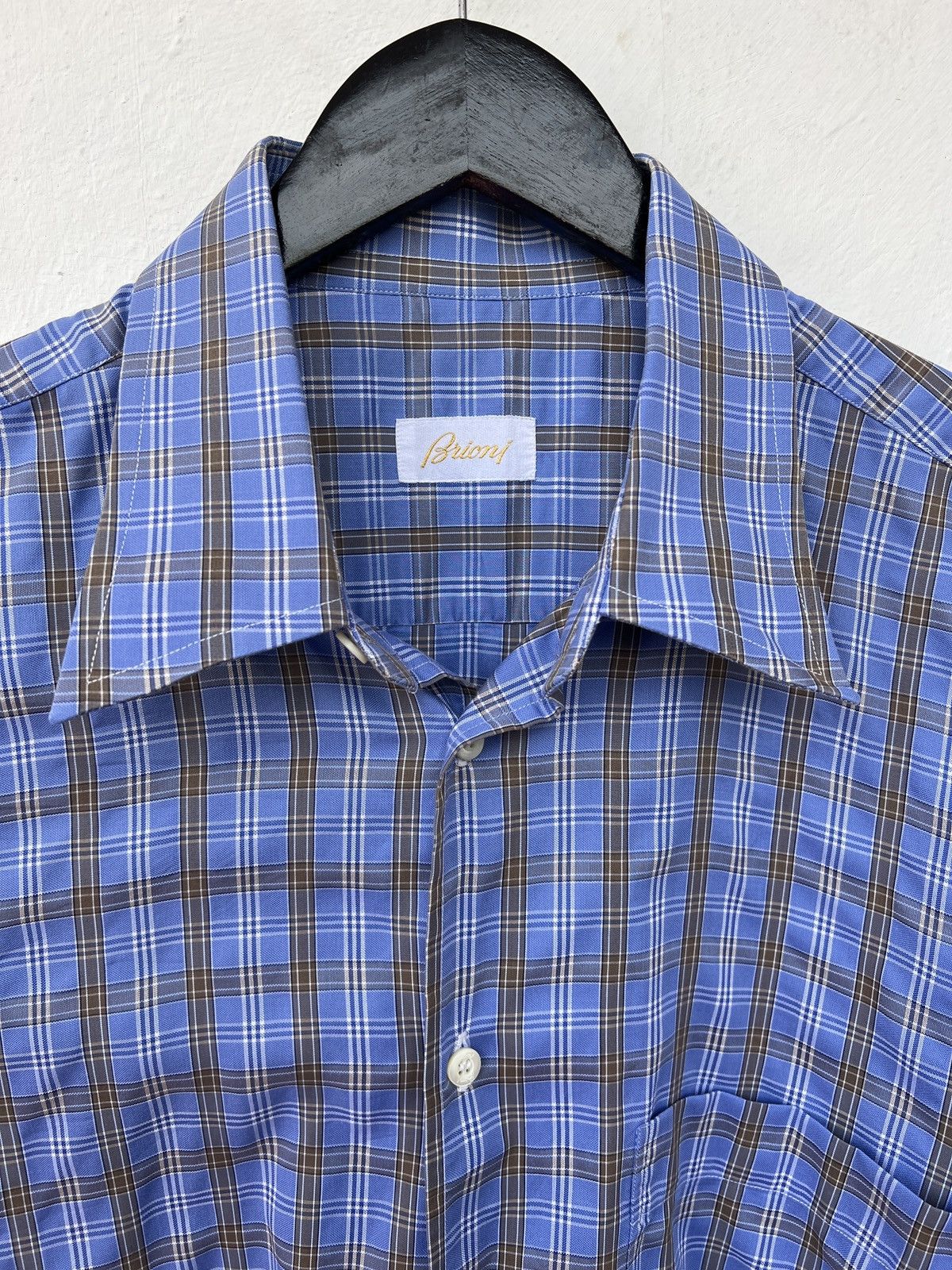 Brioni Brioni new Checked Cotton Shirt L Italy Size US XL / EU 56 / 4 - 1 Thumbnail