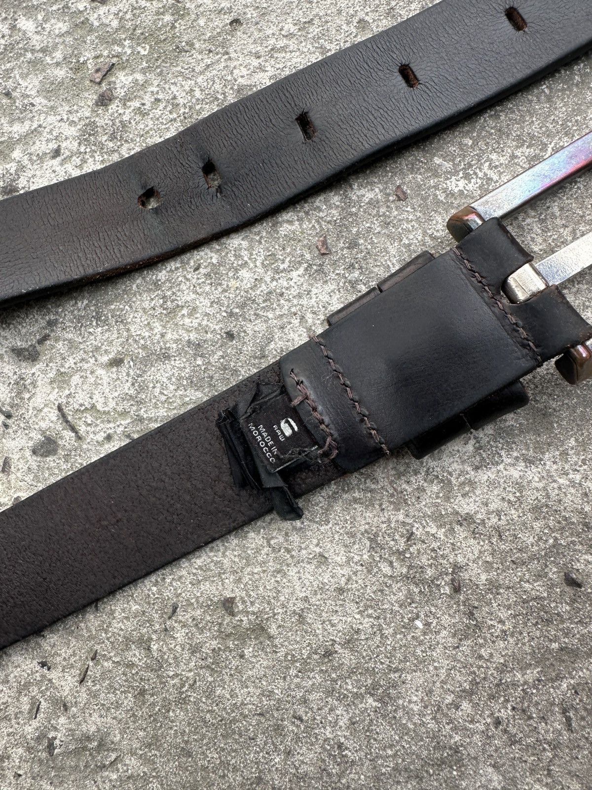 G-Star Y2K Vintage G-star Raw Logo Leather Belts Streetwear USA Size ONE SIZE - 4 Thumbnail