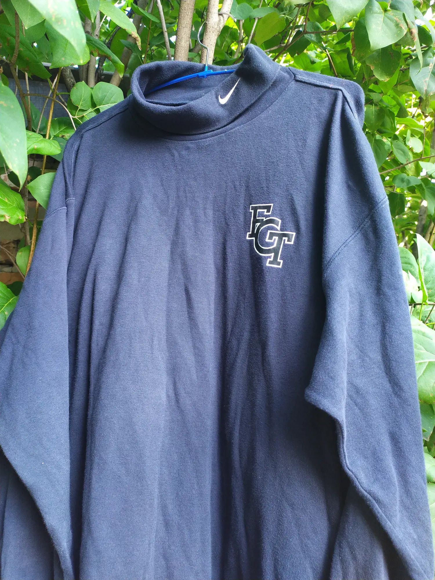 Nike × Vintage Vintage Nike FCT turtlneck swoosh sweatshirt Size US XL / EU 56 / 4 - 1 Thumbnail