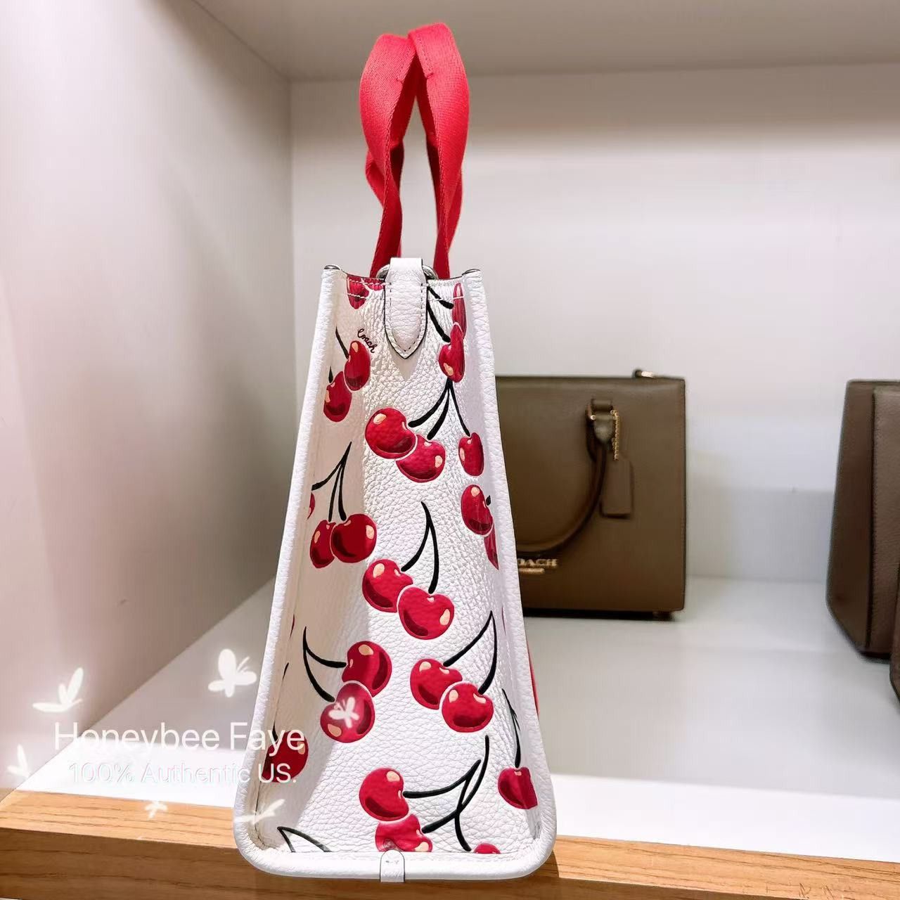 Coach NWT Coach Smith Tote Bag With Cherry Print CZ776 Size ONE SIZE - 3 Thumbnail