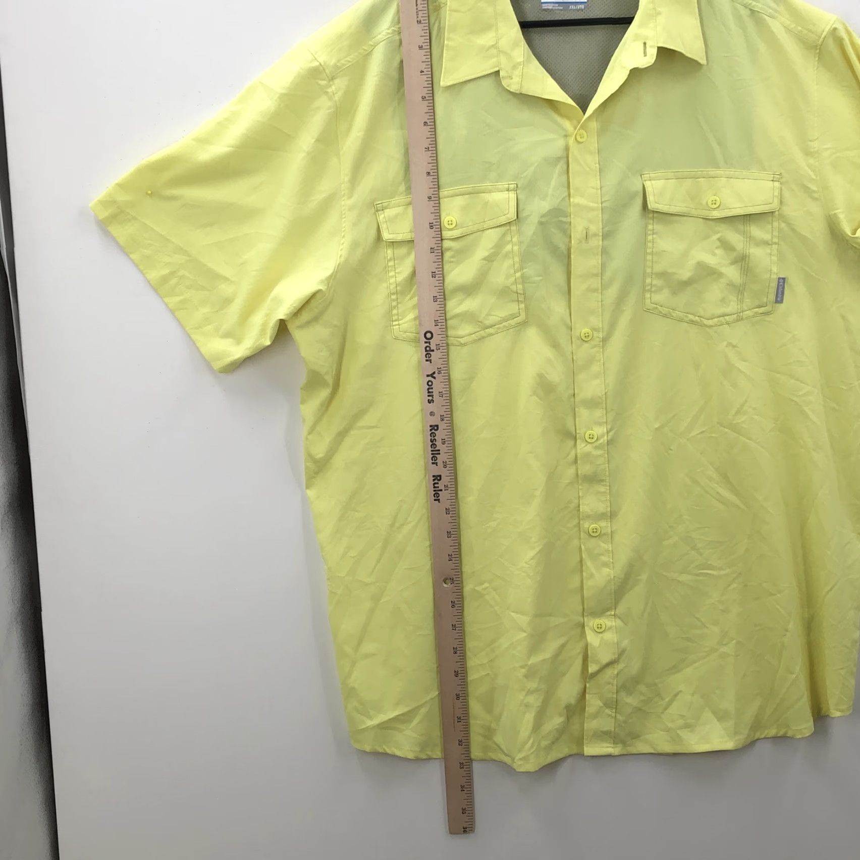 Vintage Columbia Mens Short Sleeve Button Up Shirt Yellow 2XL Casual All Seasons Breathable Size US XXL / EU 58 / 5 - 3 Thumbnail
