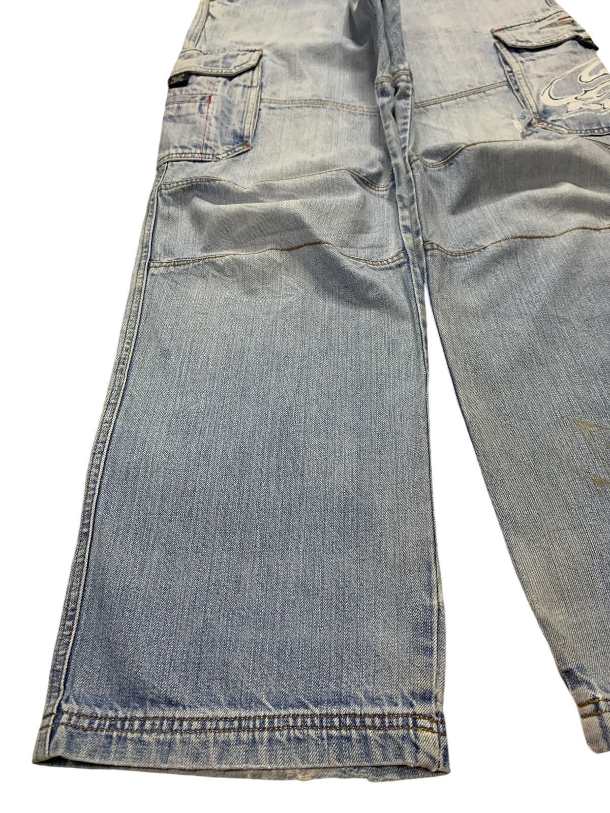 Japanese Brand Vintage Japanese Brand Faded Wash Baggy Cargo Jeans Size US 29 - 6 Thumbnail