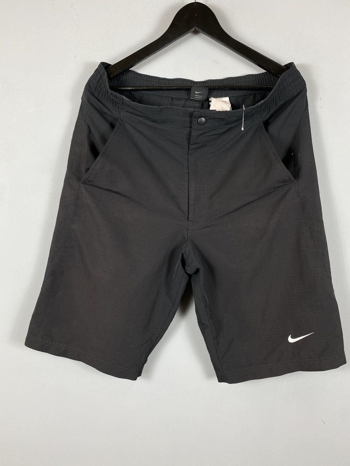 Nike × Vintage 90s Vintage Nike Mini Swoosh Shorts Mens M y2k Size US 32 / EU 48 - 1 Thumbnail
