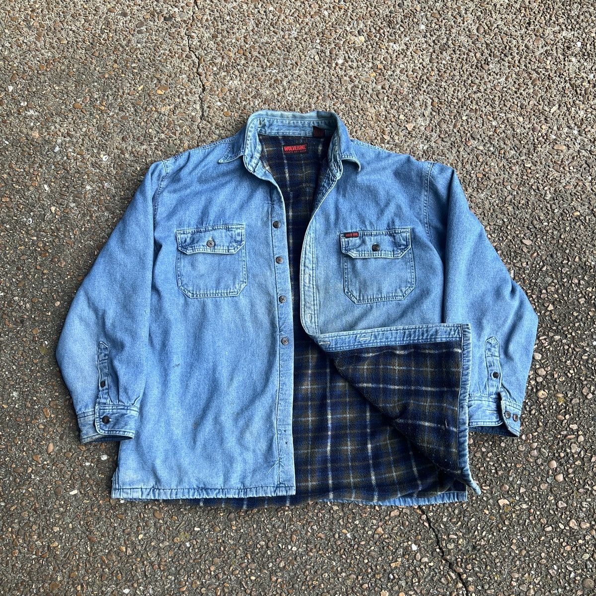 Wolverine Vintage Wolverine Fleece Lined Denim Jacket Grailed