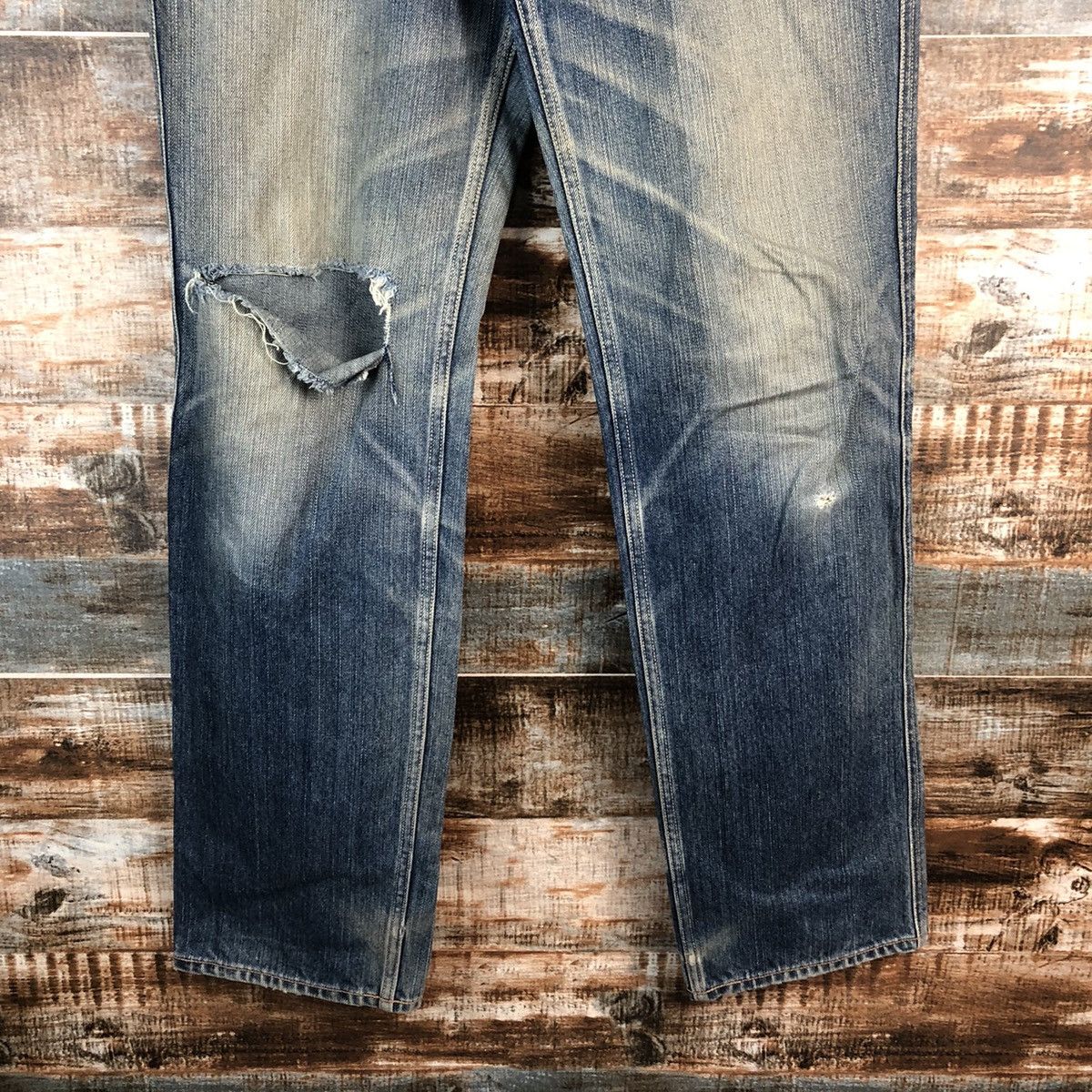 Levi's Levis 702 Blue Denim ripped distressed Pants #A2610 Size US 32 / EU 48 - 6 Thumbnail
