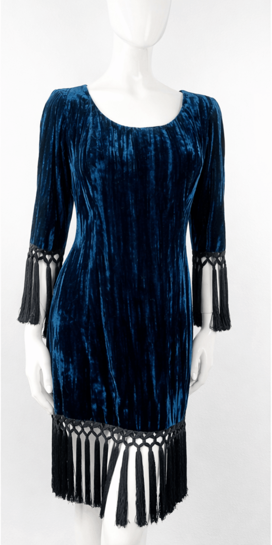 Yves Saint Laurent 1998 Runway Yves Saint Laurent Rive Gauche Finge Dress Size M / US 6-8 / IT 42-44 - 5 Thumbnail