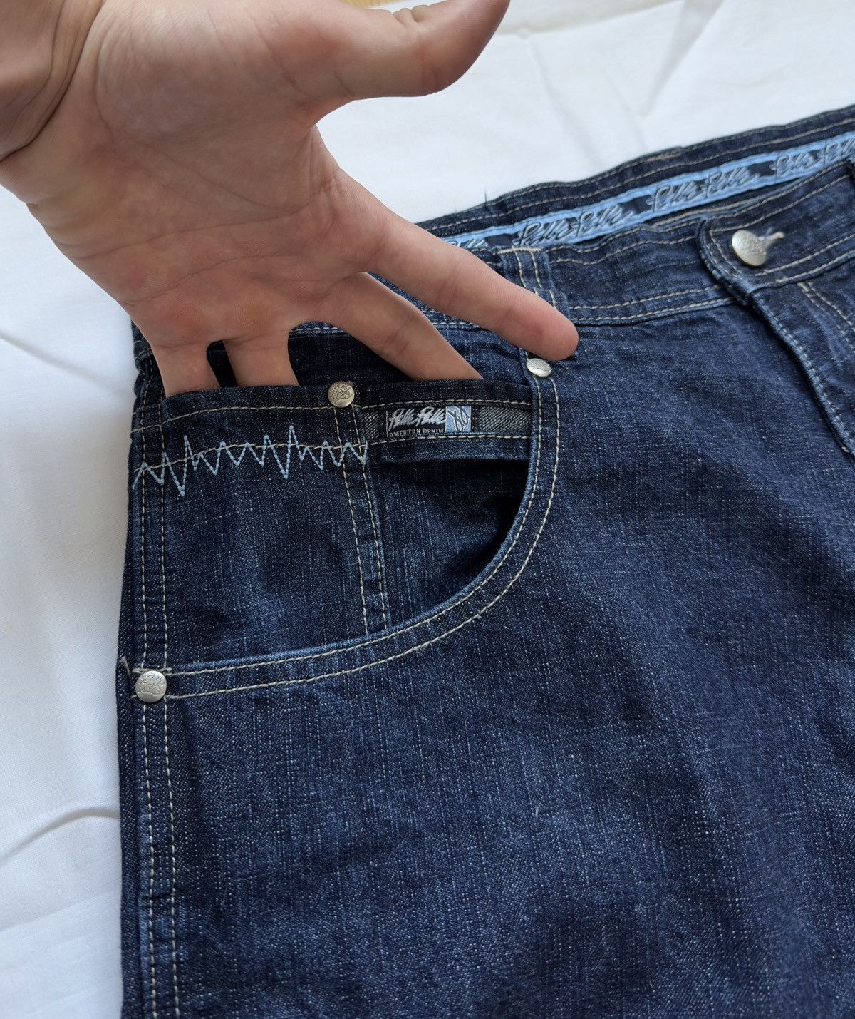 Pelle Pelle VINTAGE PELLE PELLE DENIM RAP BAGGY CARPENTER 90S RARE JEANS Size US 38 / EU 54 - 5 Thumbnail