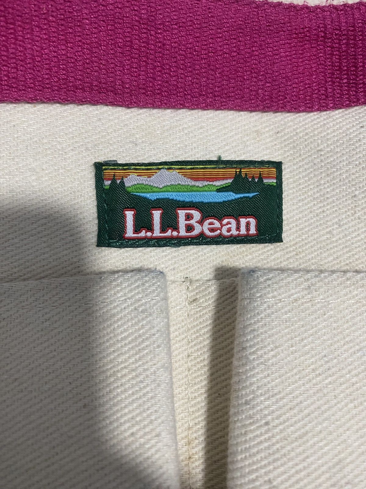 L.L. Bean × Vintage Vintage Tote Bag L.L Bean white Pink Size ONE SIZE - 5 Thumbnail