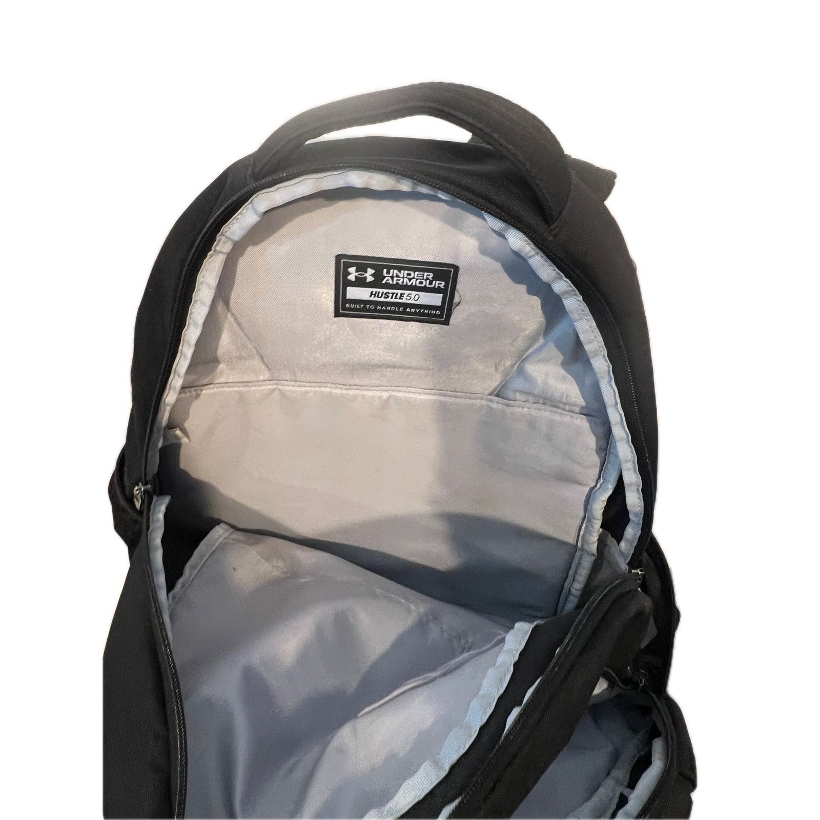 Under Armour Under Armour Gray Black Hustle 5.0 Backpack Size ONE SIZE - 4 Thumbnail