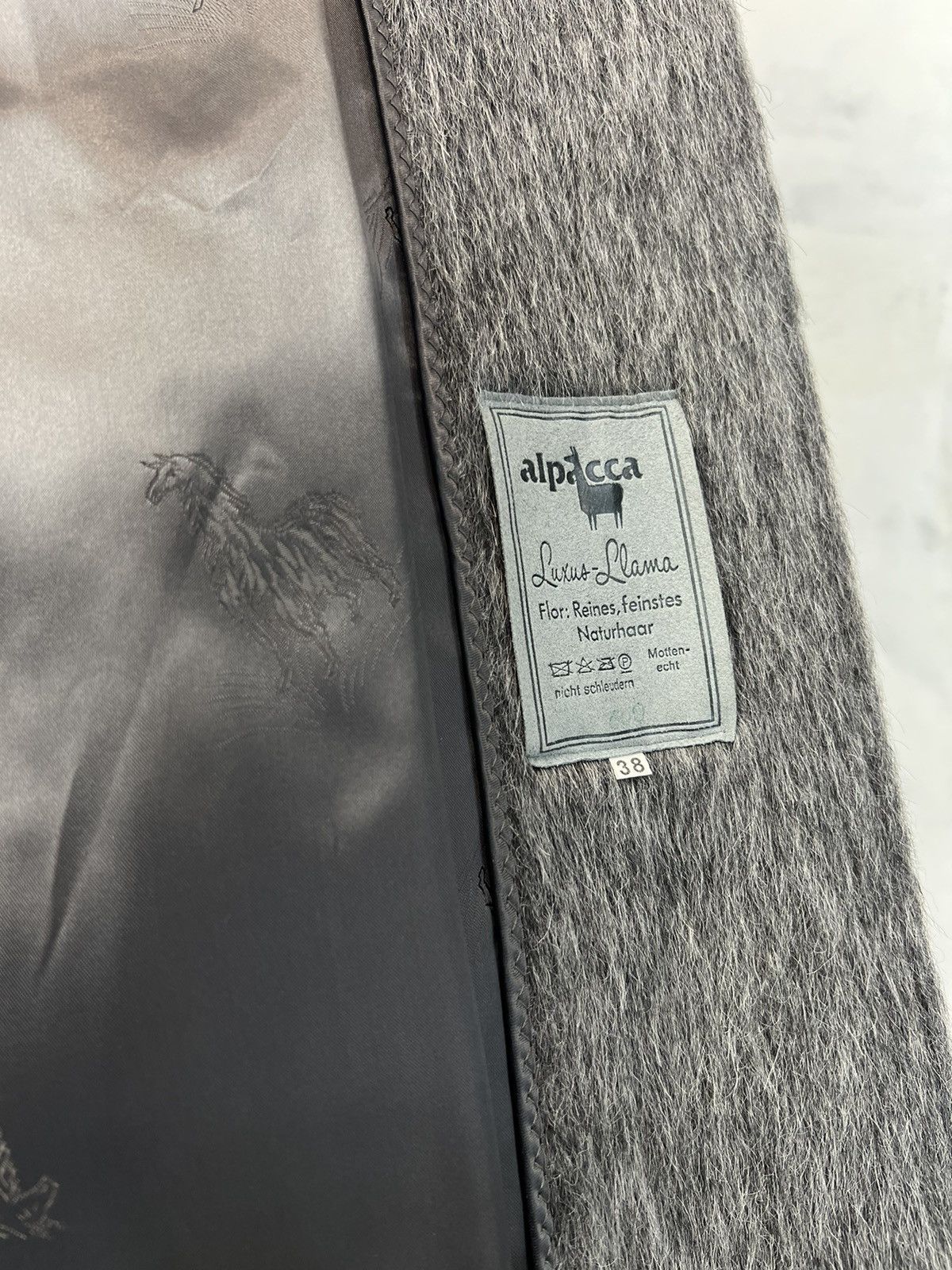 Vintage Luxus Lama Alpaca Gray Coat Jacket Size 38 M - L Size M / US 6-8 / IT 42-44 - 9 Thumbnail