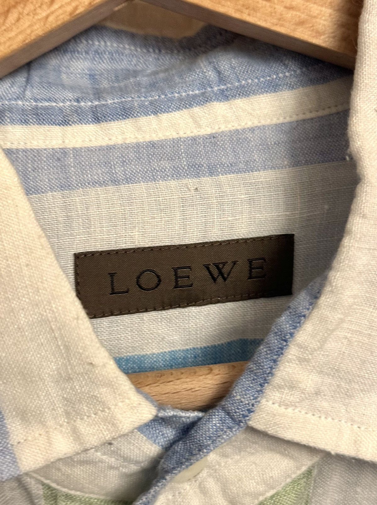 Loewe loewe vintage printed linen shirt 41 Size US M / EU 48-50 / 2 - 2 Thumbnail