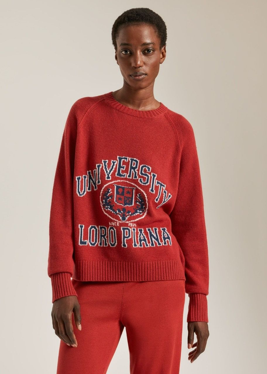 Loro Piana o1srvl11e0524 Sweater in Red Size M / US 6-8 / IT 42-44 - 2 Thumbnail