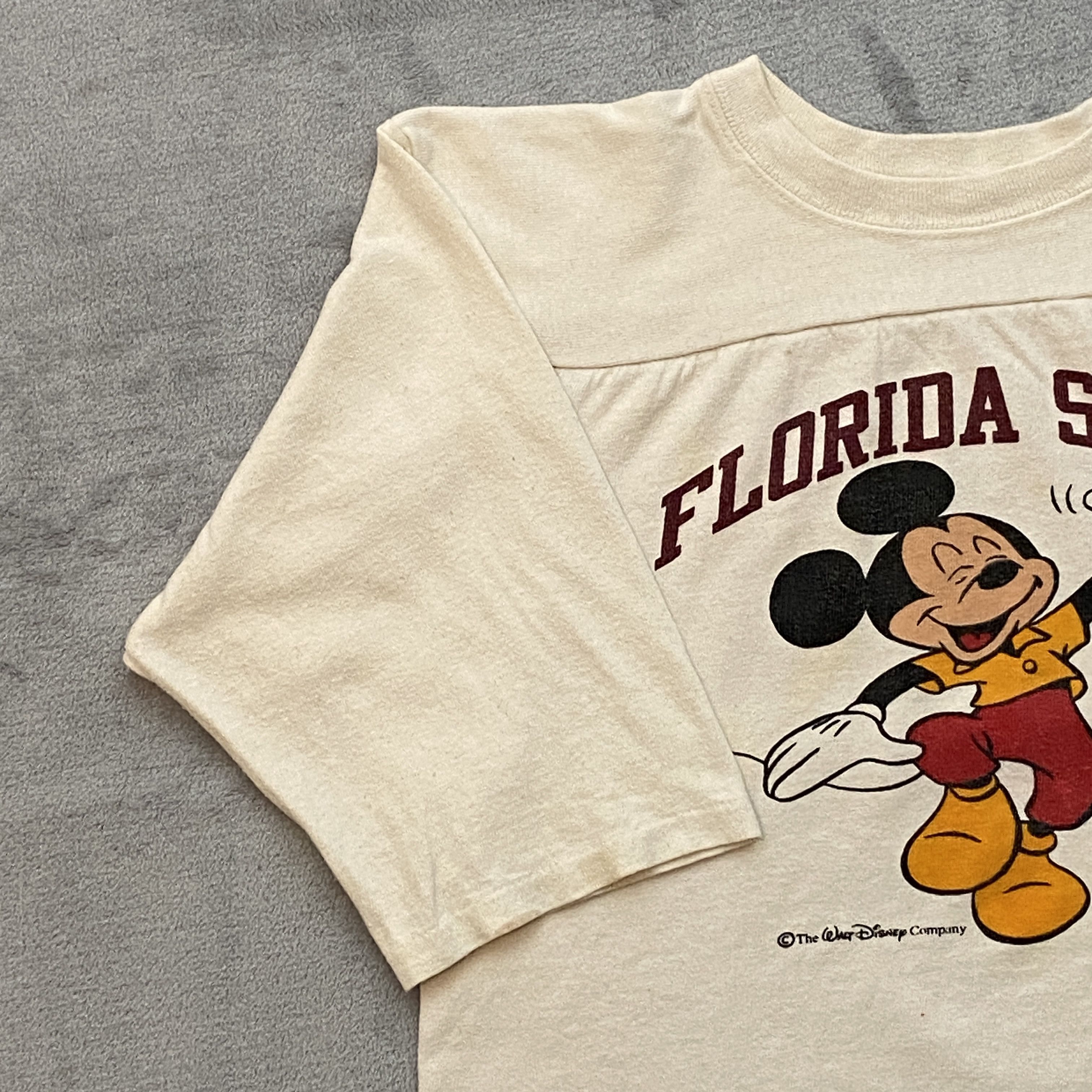 Champion × Vintage 80s Disney FLORIDA STATE SEMINOLES Mickey Mouse T-Shirt Size US S / EU 44-46 / 1 - 4 Thumbnail