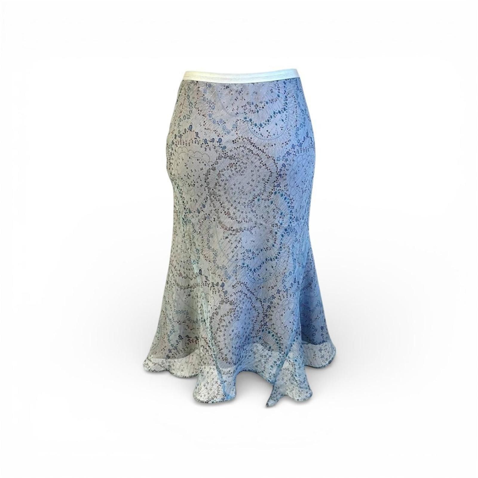 Other Rebecca Taylor preppy mermaid core blue midi length skirt Size 26" / US 2 / IT 38 - 2 Thumbnail
