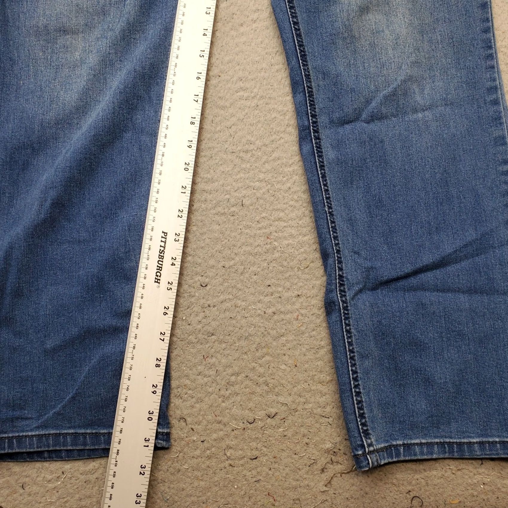 Buffalo David Bitton Buffalo Mens Jeans - Axel Straight Denim Slim Fit 38x32 Blue Denim Stretch Slim Fit 5-Pocket Baggy? Size US 38 / EU 54 - 4 Thumbnail