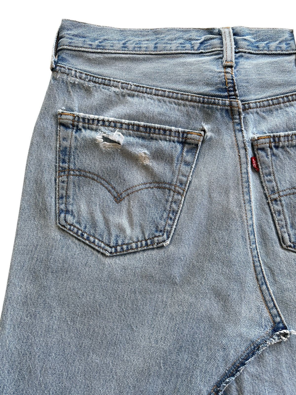 Levi's Vintage Clothing Vintage Levis Deconstructed Distressed Skirt Frayed Hem Size 31" - 5 Thumbnail