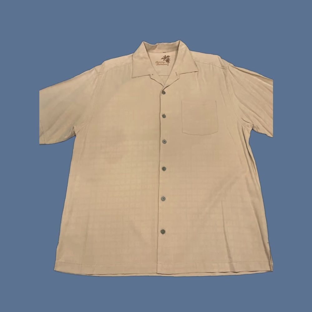 Tommy Bahama Tommy Bahama Shirt Mens L Orange 100% Silk Tropical Floral Hawaiian Camp Button Short Sleeve Button-Up Collared Spread Size US L / EU 52-54 / 3 - 1 Thumbnail