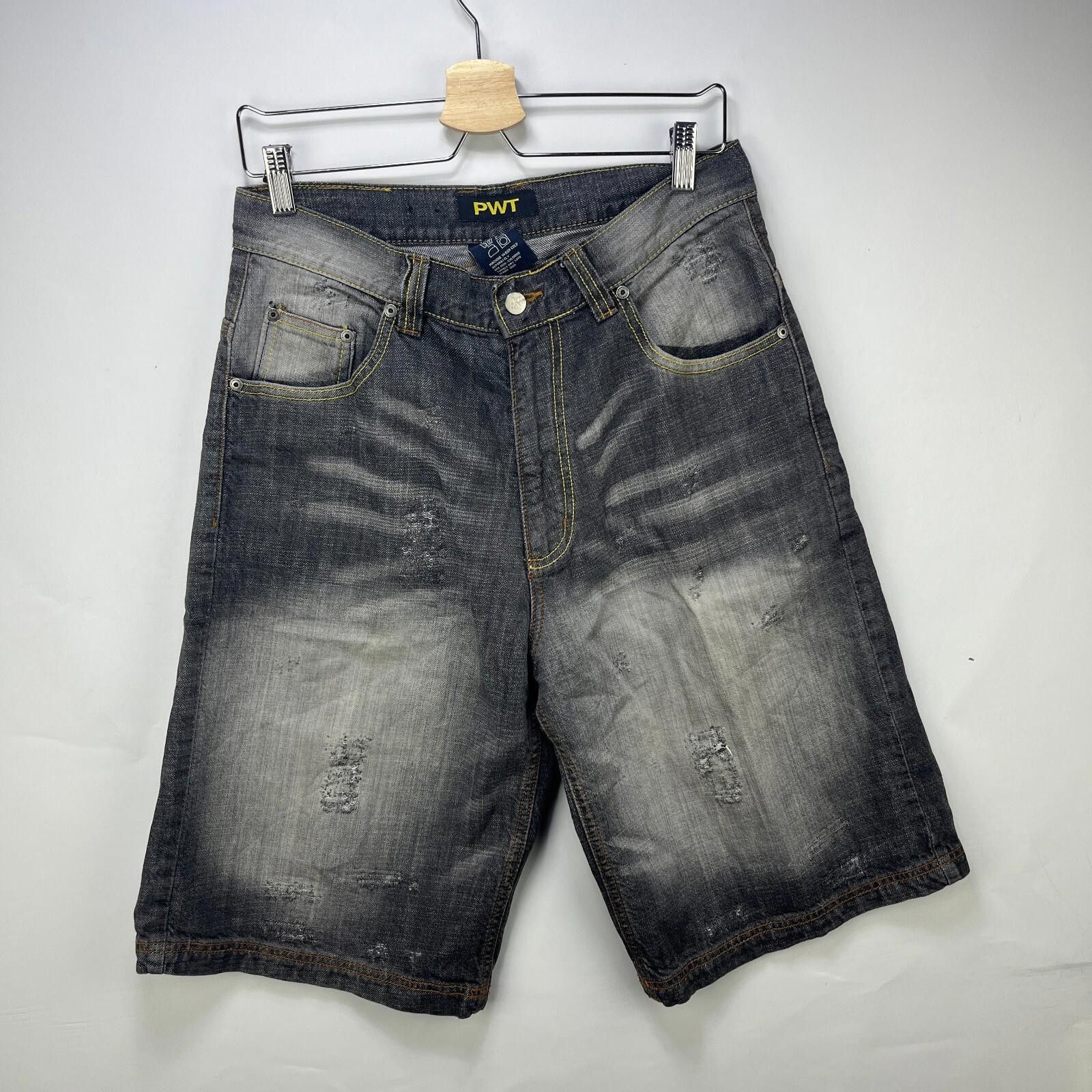 Other Vintage Y2K PWT Jeans Denim Shorts Size 32 Baggy Skater Size US 32 / EU 48 - 5 Thumbnail