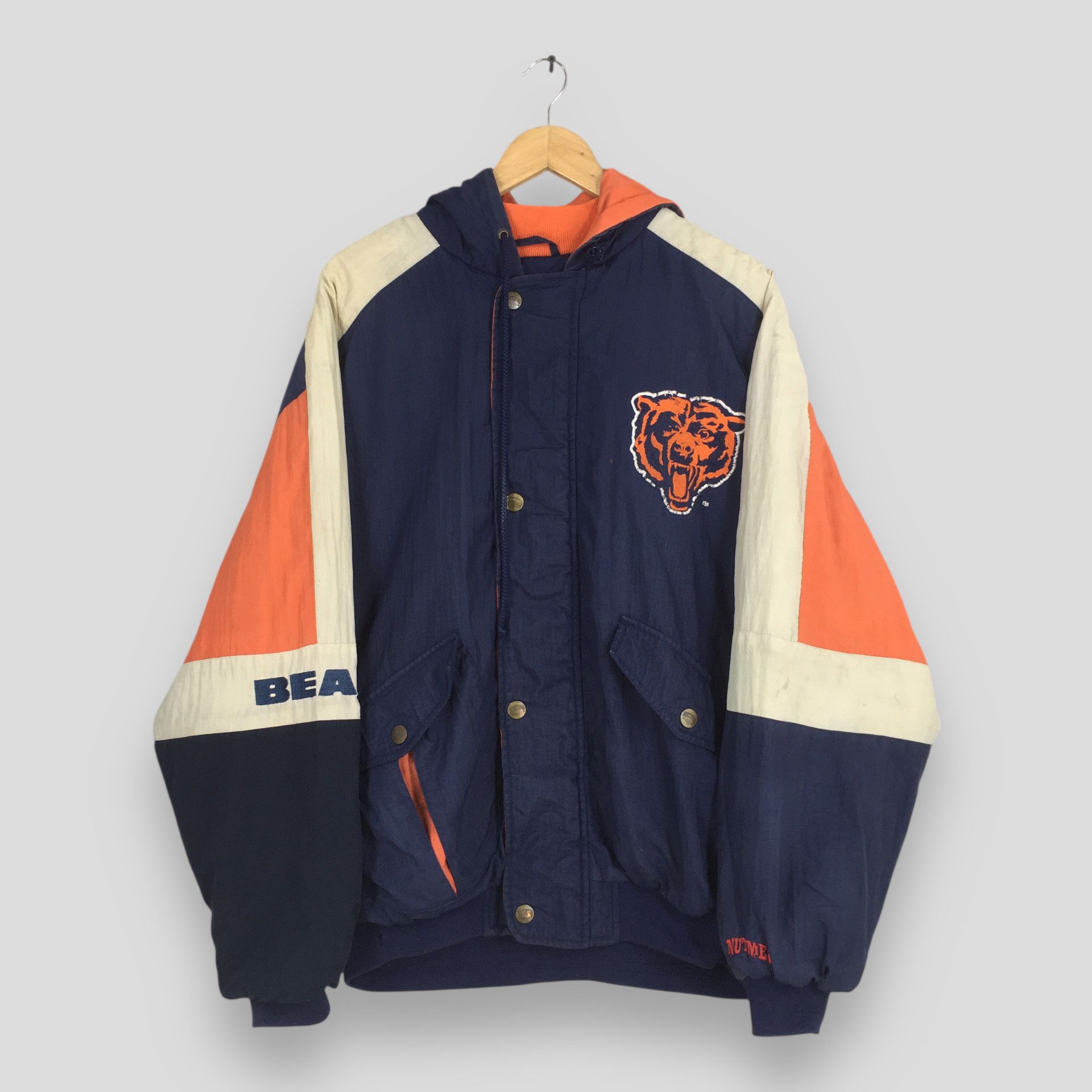NFL Vintage 90s Chicago Bears NFL Bomber Jacket 2XL Size US XXL / EU 58 / 5 - 1 Thumbnail