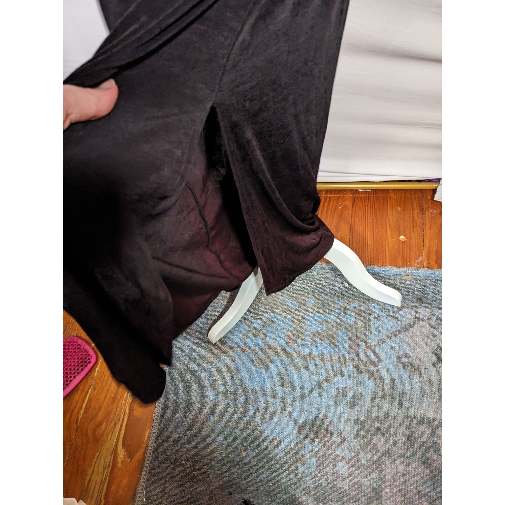 Other Vintage Studio C Corporate Goth Vampire Black Shimmer Maxi S Size 26" / US 2 / IT 38 - 7 Thumbnail