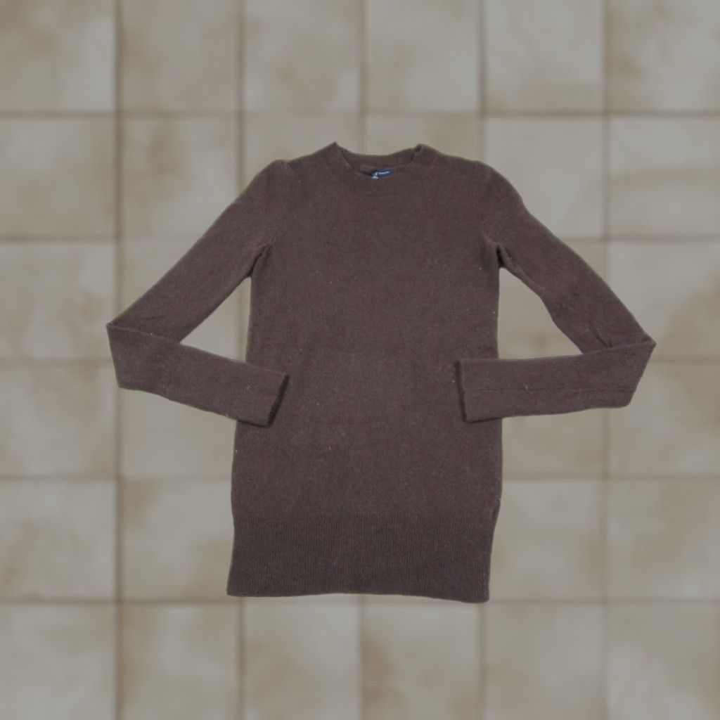 Gap GAP Sweater Women's Small Tall Brown 100% Cashmere Knit Crewneck Long Sleeve Pullover Casual Formal 80s 90s Preppy USA Women Size S / US 4 / IT 40 - 1 Thumbnail