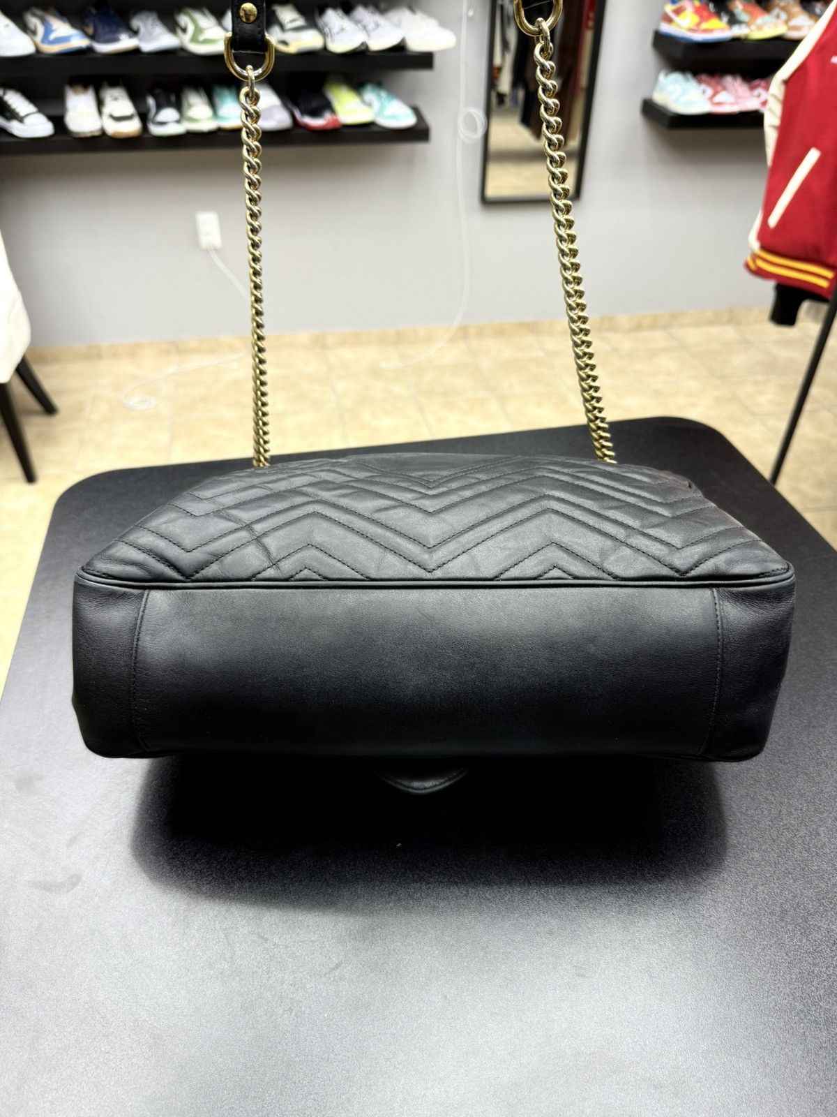 Gucci Gucci Matelasse GG Marmont Flap Bag Matelasse Leather LARGE Size ONE SIZE - 10 Thumbnail