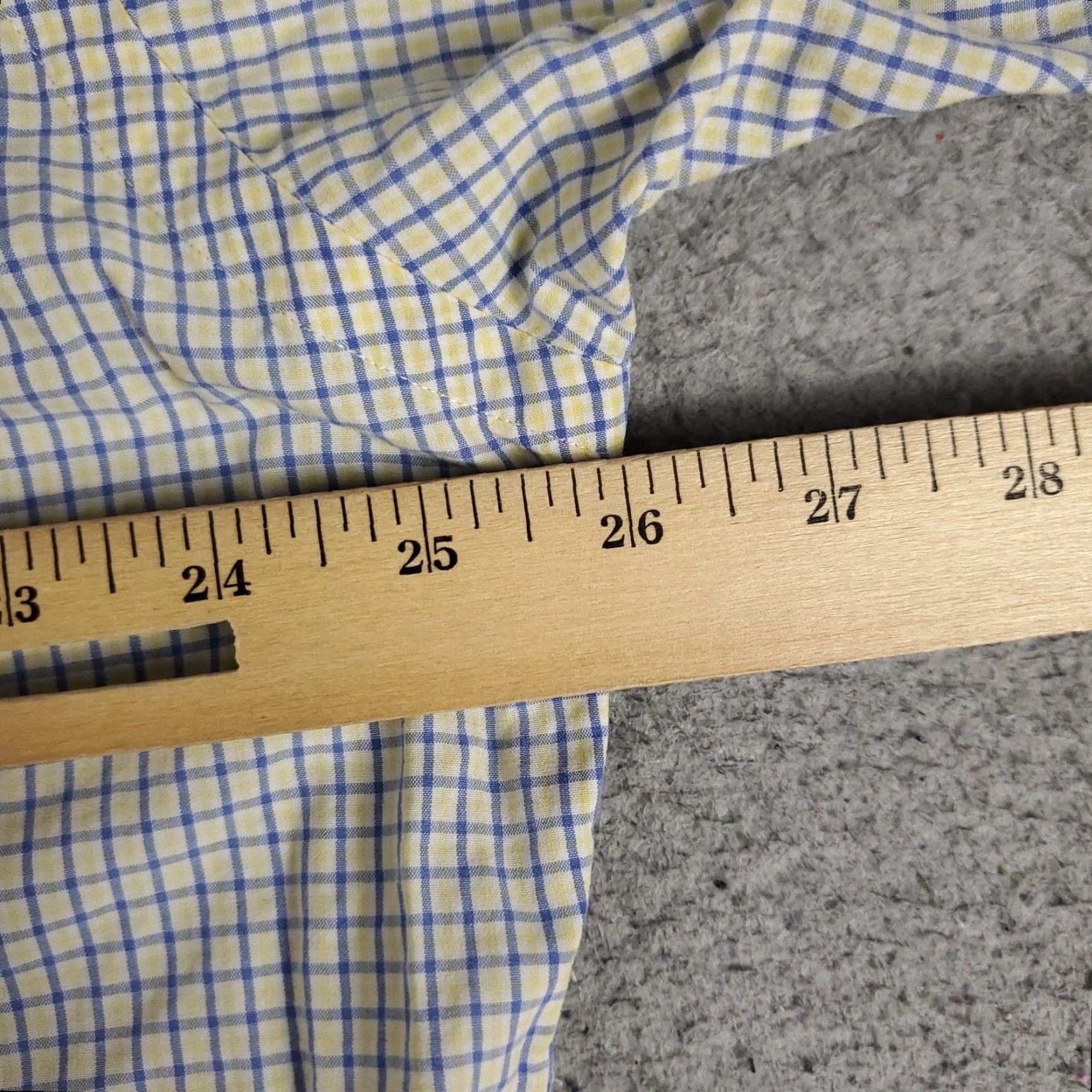 Ralph Lauren Ralph Lauren Shirt Mens Size 16.5 Dress Shirt Yellow Check Cotton Long Sleeve Button Up Pockets Mens Size 42R - 7 Thumbnail