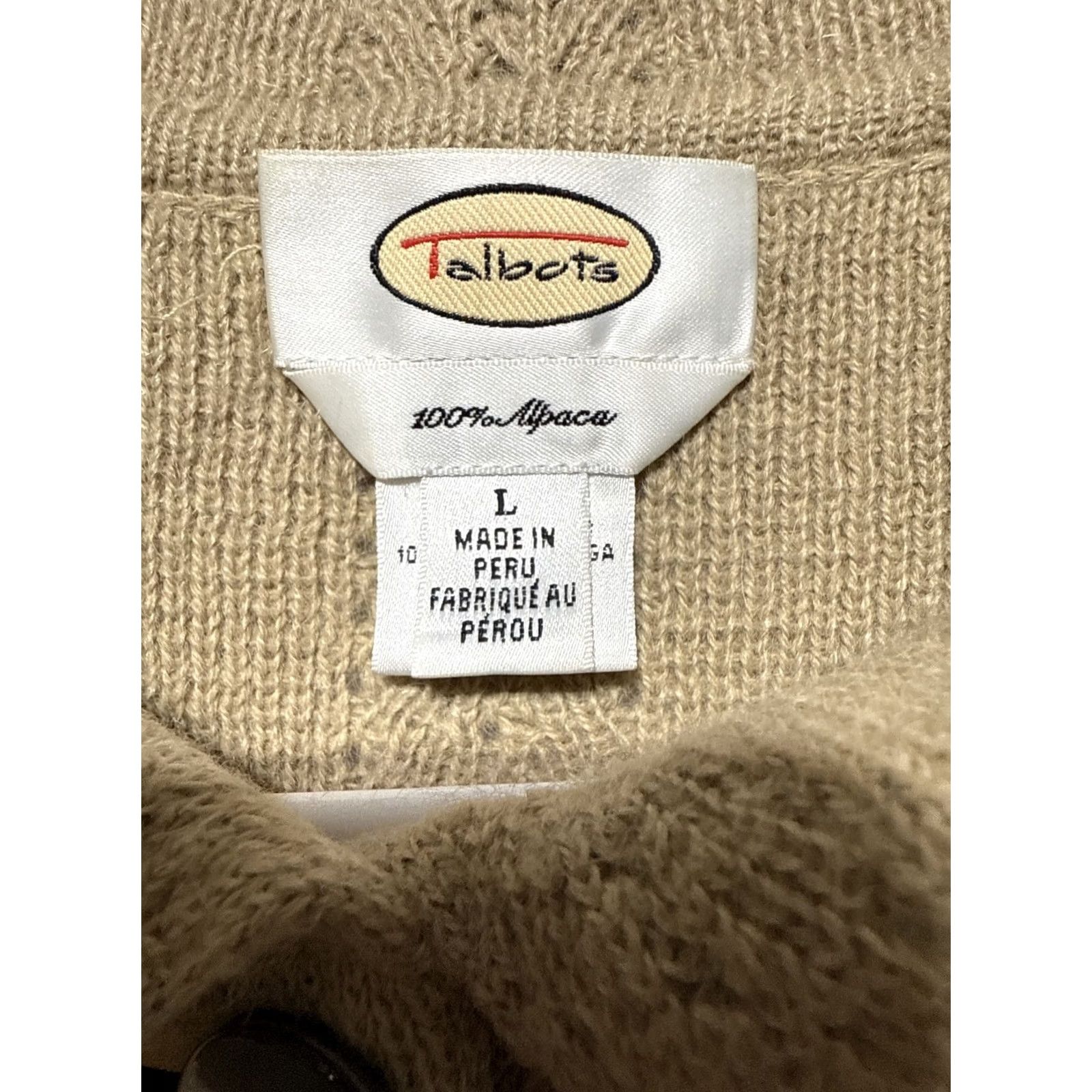 Talbots Talbots Cardigan Jacket Sweater 100% Alpaca Duster with Buttons Khaki Beige Large Women Size L / US 10 / IT 46 - 4 Thumbnail