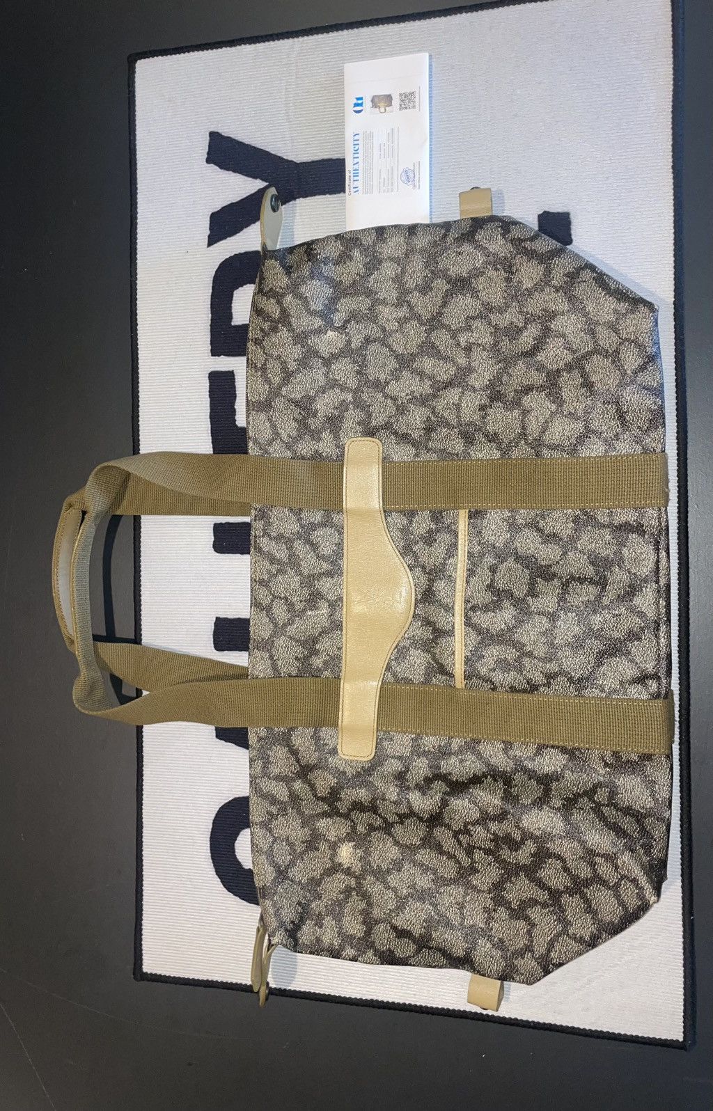 Yves Saint Laurent Yves Saint Laurent Giraffe Pattern Leather Boston Bag Size ONE SIZE - 1 Thumbnail