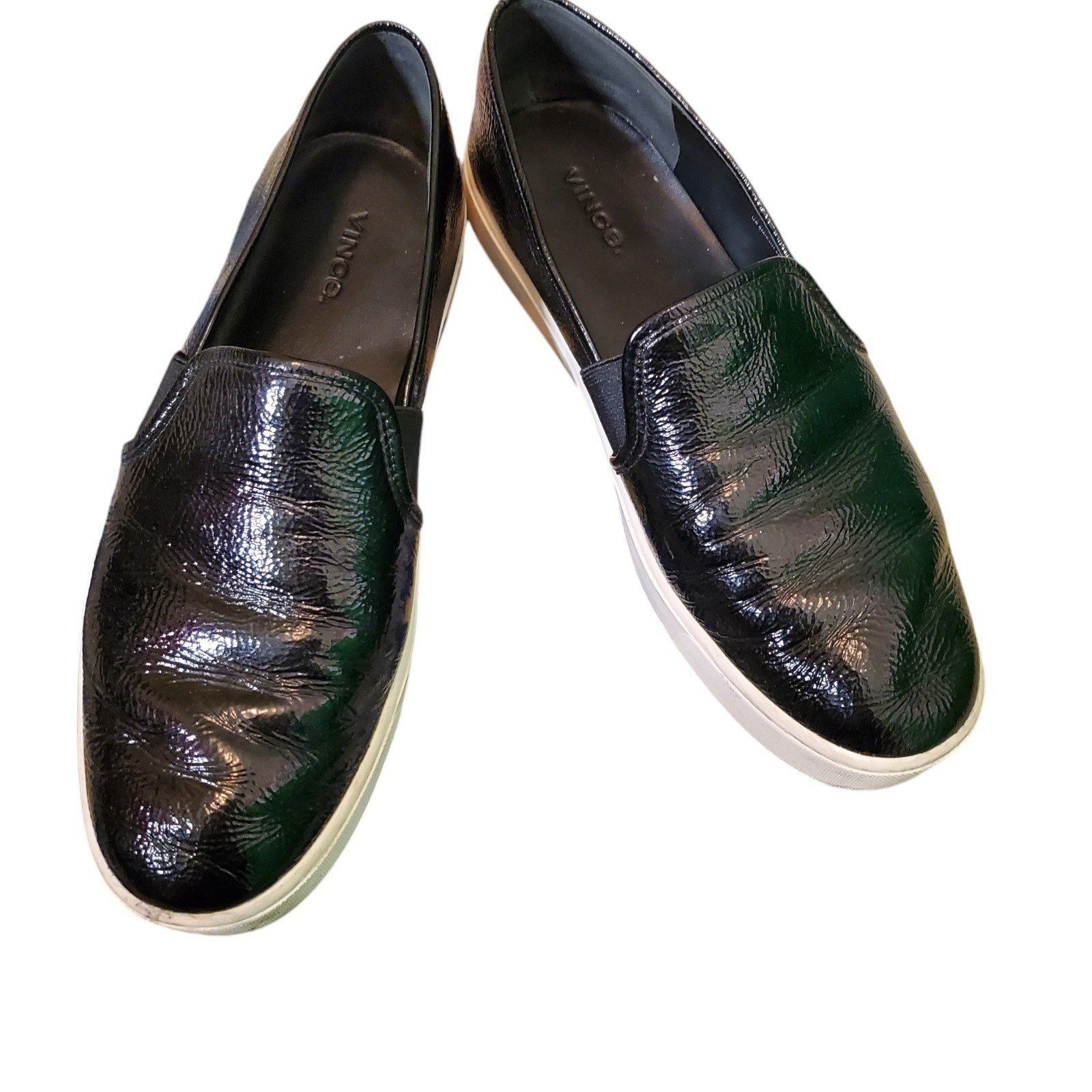 Vince Vince Blair Leather Women's Slip-On Sneaker Black/White Sz 9 Size US 9 / IT 39 - 4 Thumbnail