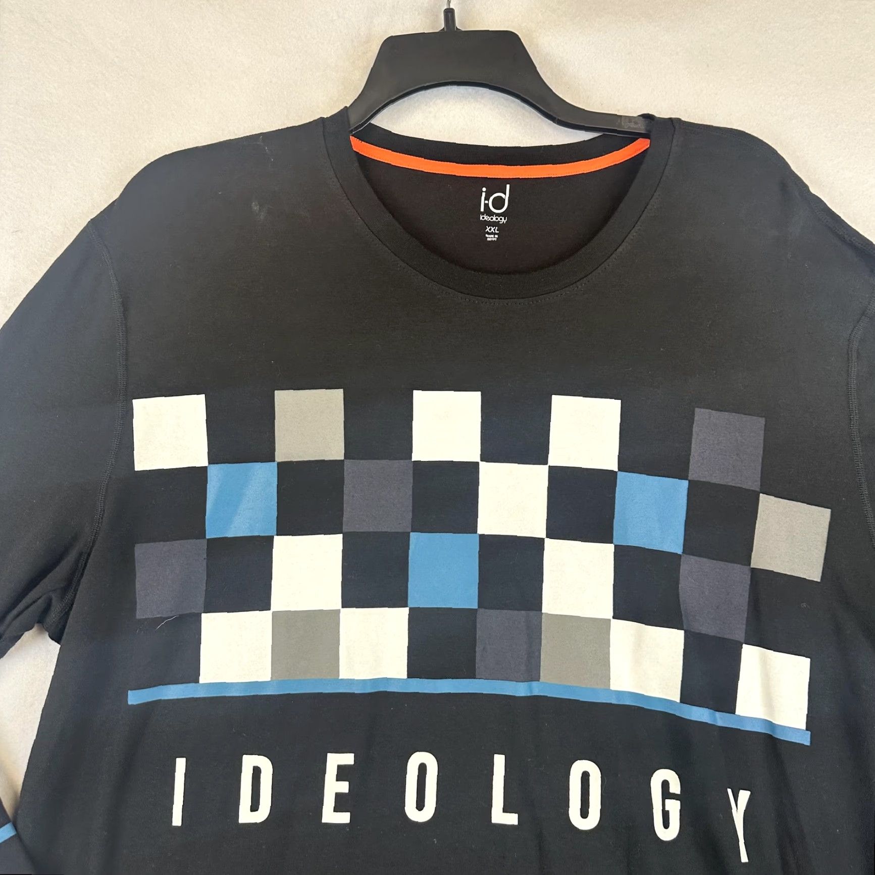 Vintage Ideology Shirt Mens 2XL Black Blue Long Sleeve Crewneck Graphic Checkered XXL Size US XXL / EU 58 / 5 - 4 Thumbnail