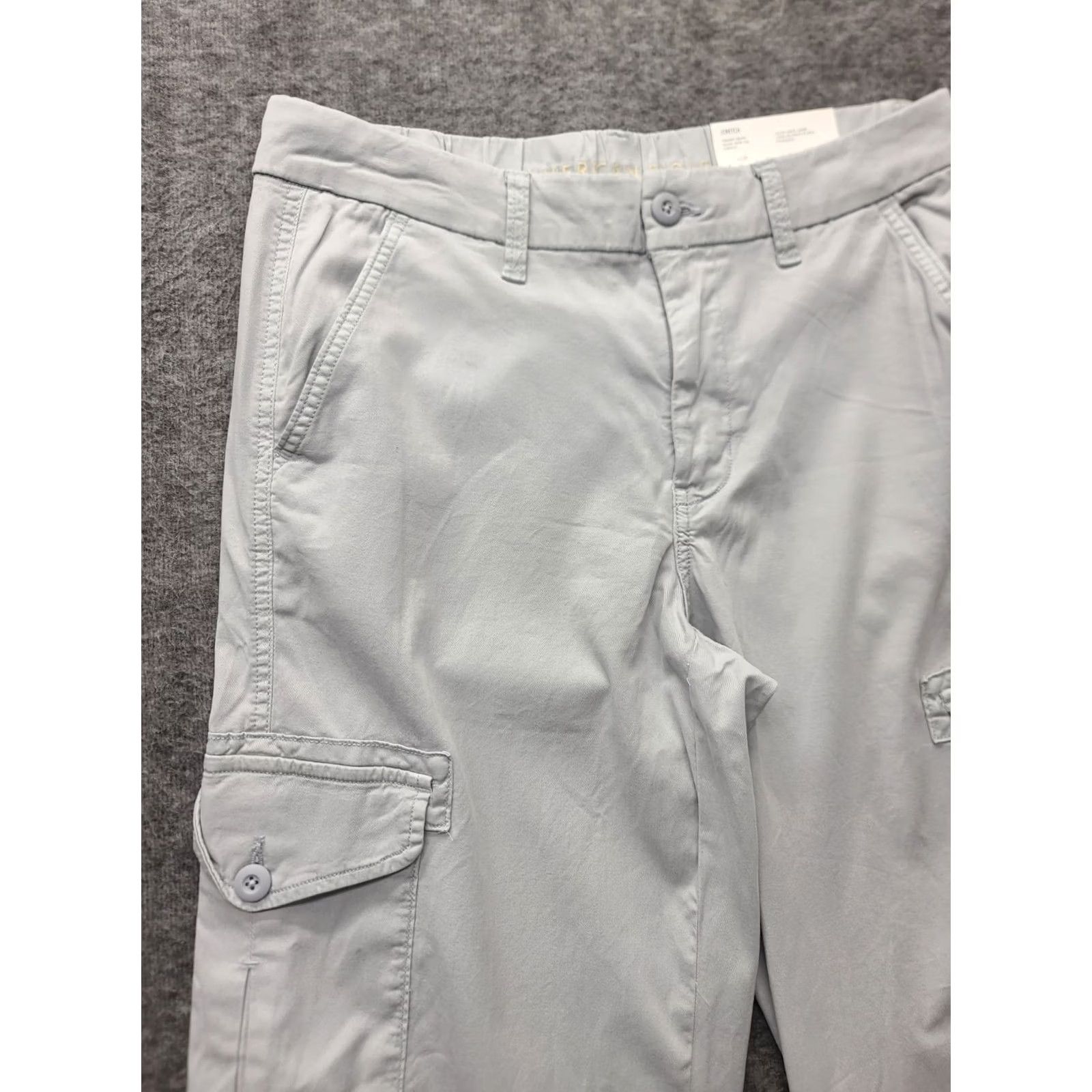 American Eagle Outfitters VINTAGE American Eagle Pants Womens 6x29 Dreamy Drape Baggy Wide Leg Mid Rise Stretch Gray Lyocell Spandex Twill Cargo 90s Womens Size 28" / US 6 / IT 42 - 7 Thumbnail