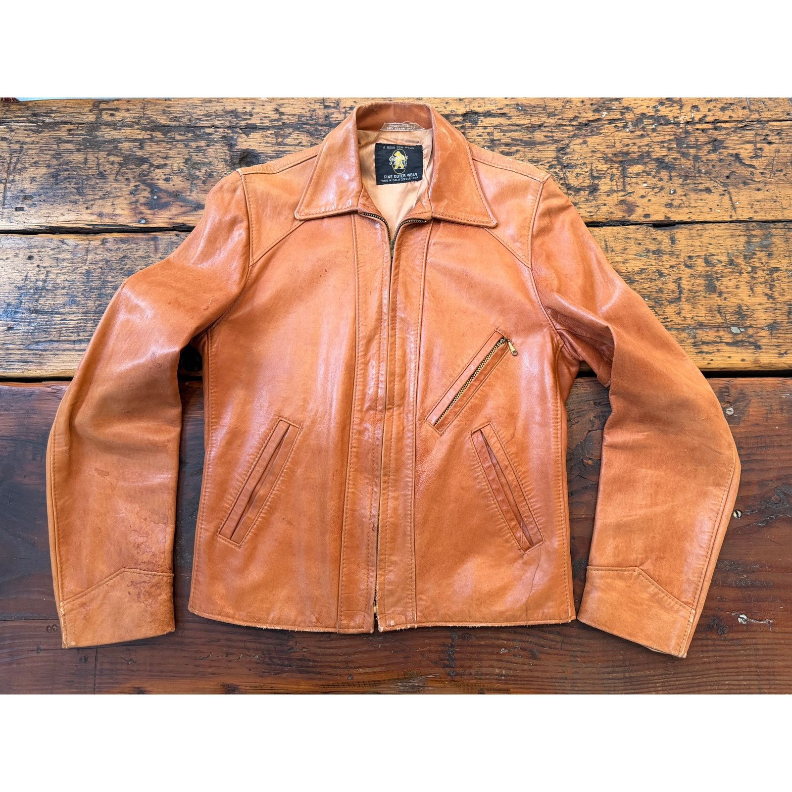 Golden Bear Golden Bear Vintage 50's Leather Jacket Size US S / EU 44-46 / 1 - 1 Thumbnail