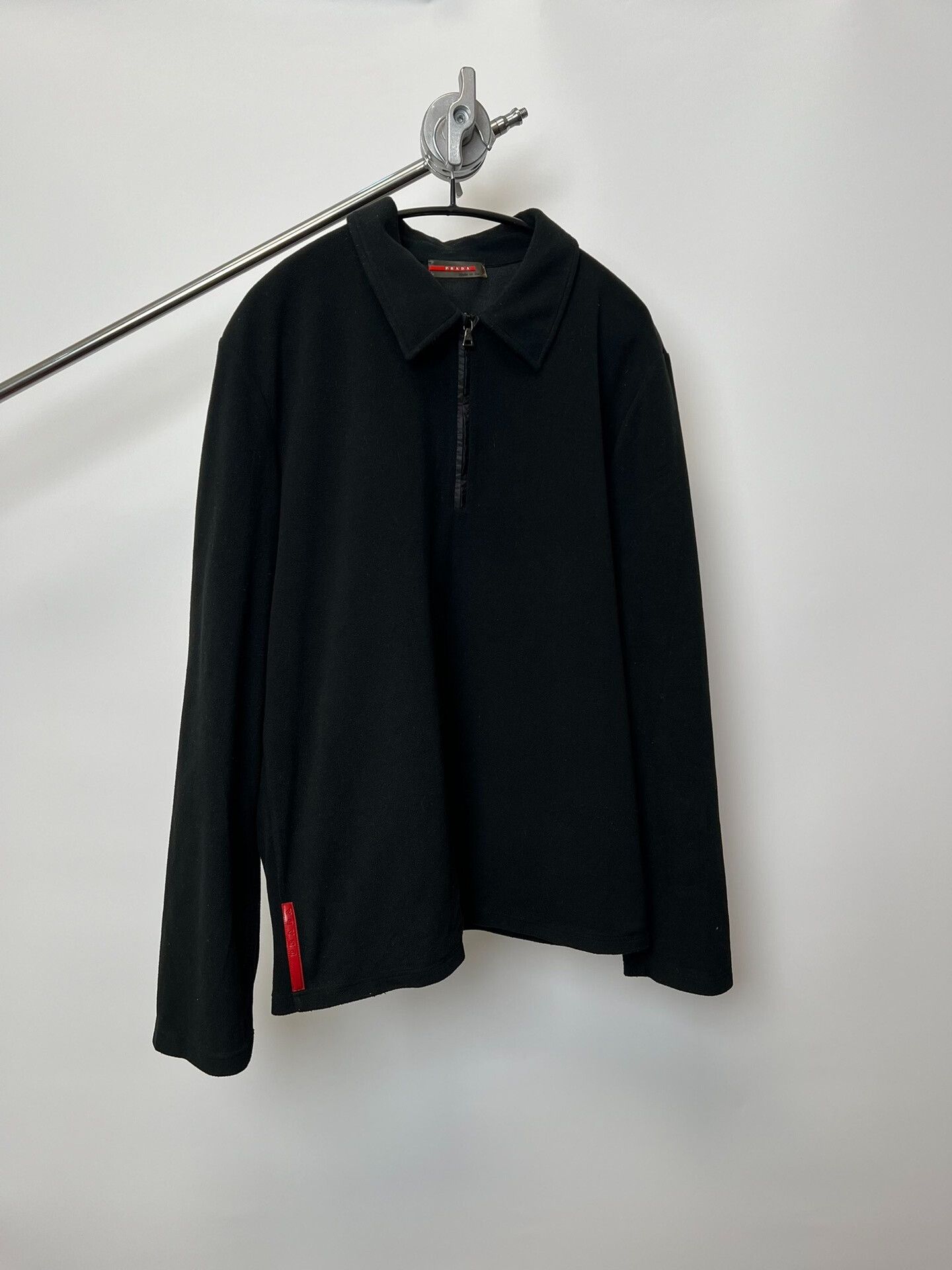 トップス prada sports rare high neck fleece Prada Prada sport high neck fleece jacket | Grailed