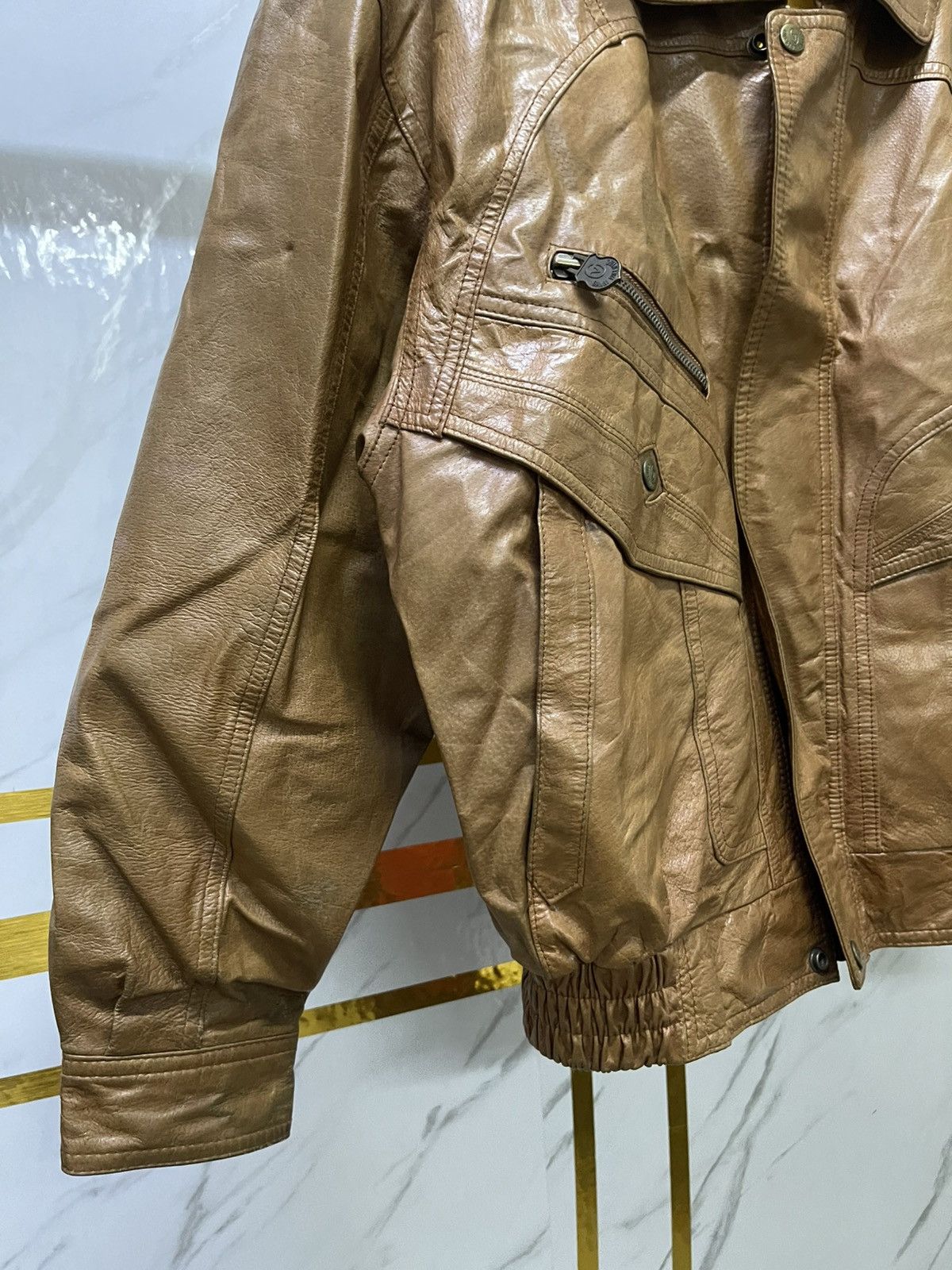 Gianni Valentino 🔥Vintage Gianni Valentino Leather Jacket Big Spellout Logo🔥 Size US M / EU 48-50 / 2 - 4 Thumbnail
