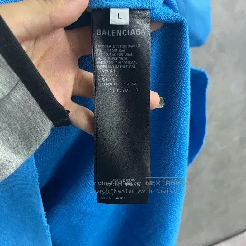 Balenciaga Balenciaga Blue Logo Print Hoodie. Size US S / EU 44-46 / 1 - 5 Thumbnail