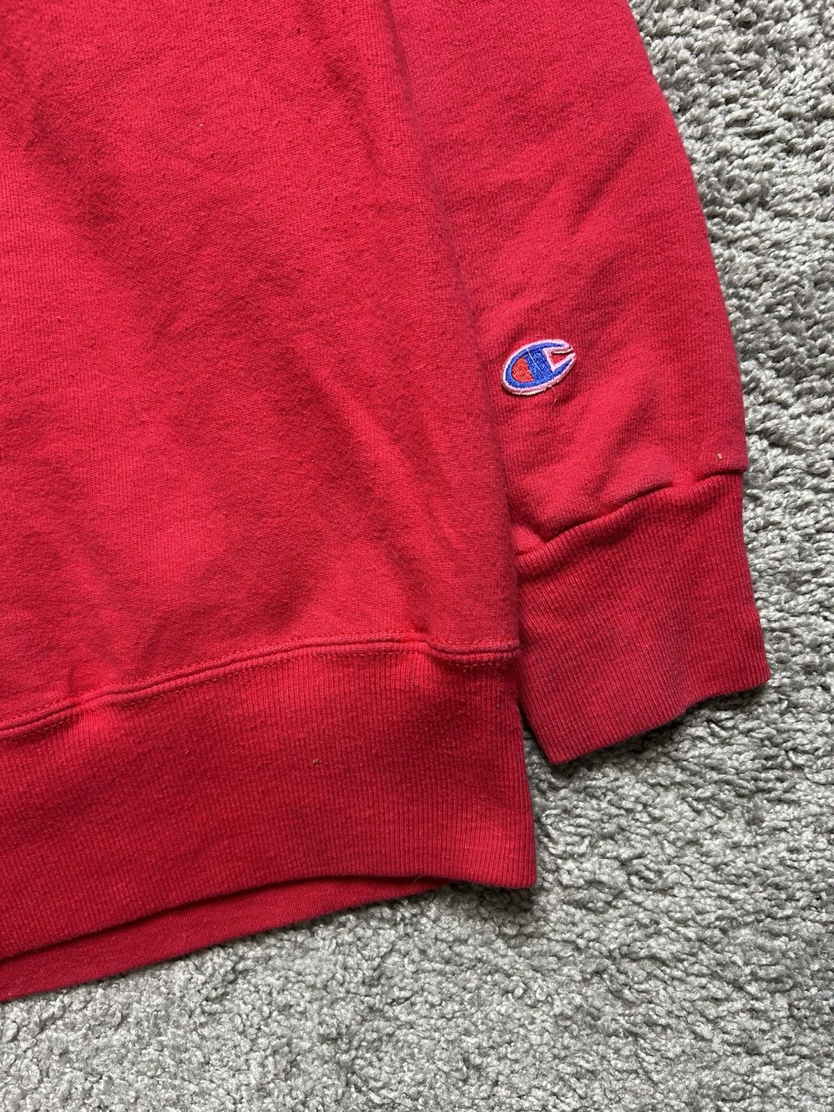 Champion Vintage 90s Champion Sweatshirt Sound Mind Body Red USA Size US XL / EU 56 / 4 - 3 Thumbnail